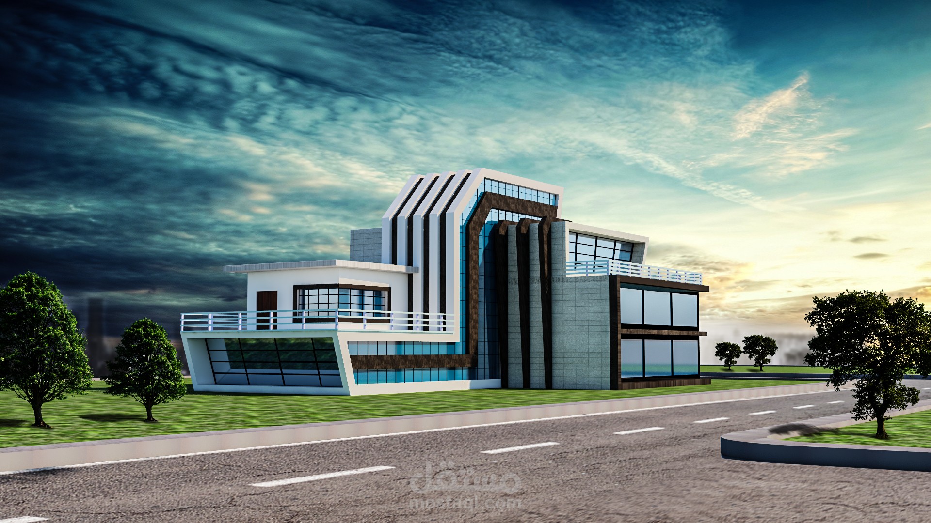 تصميم منزل من الطراز العصري الحديث