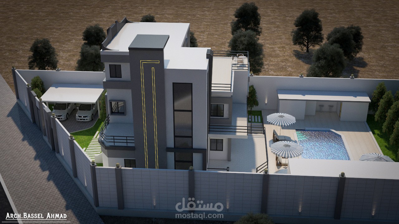 تصميمي لفيلا سكنية في محافظة حلب