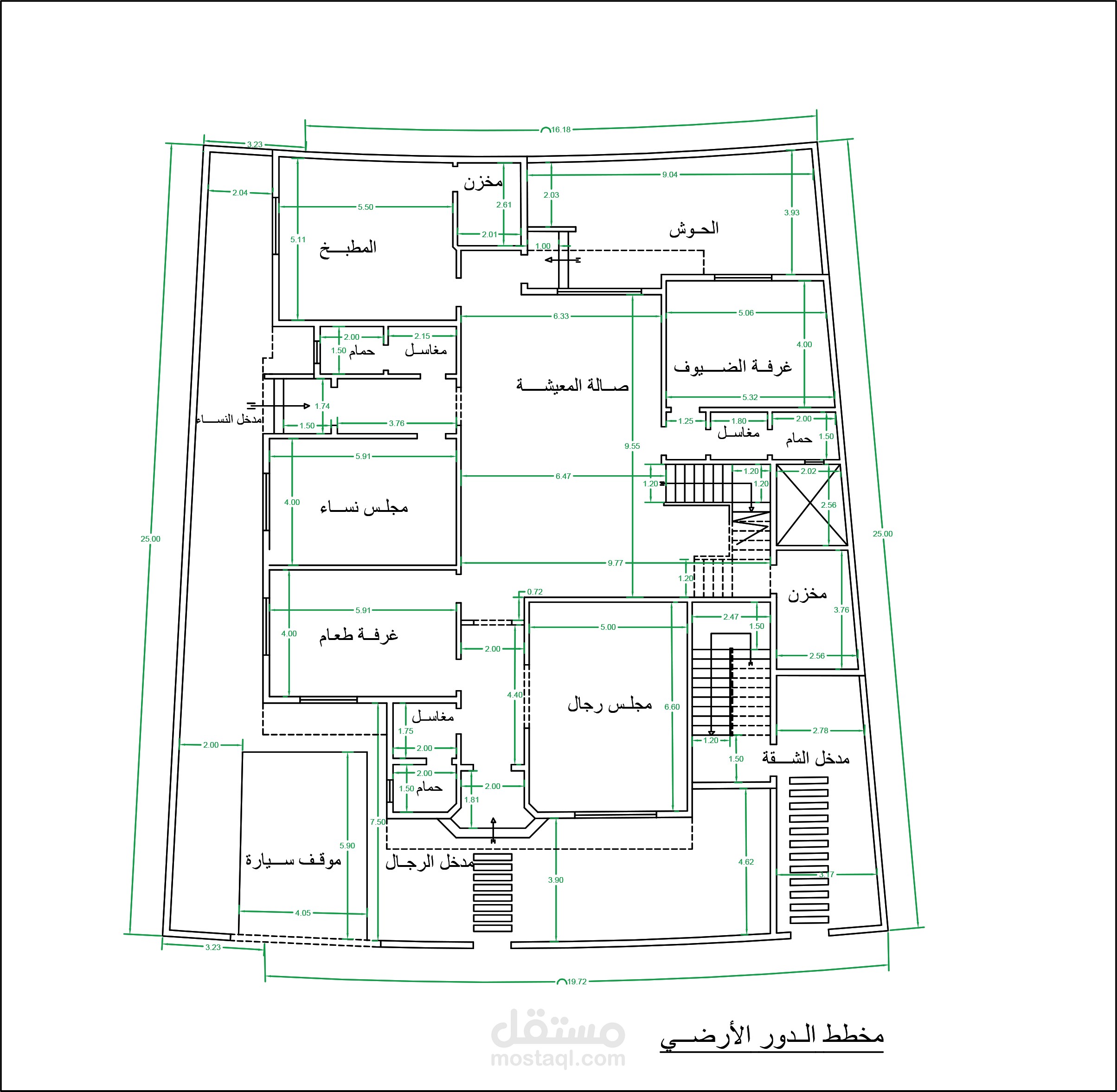 تصميم مخطط معماري لفيلا في السعودية