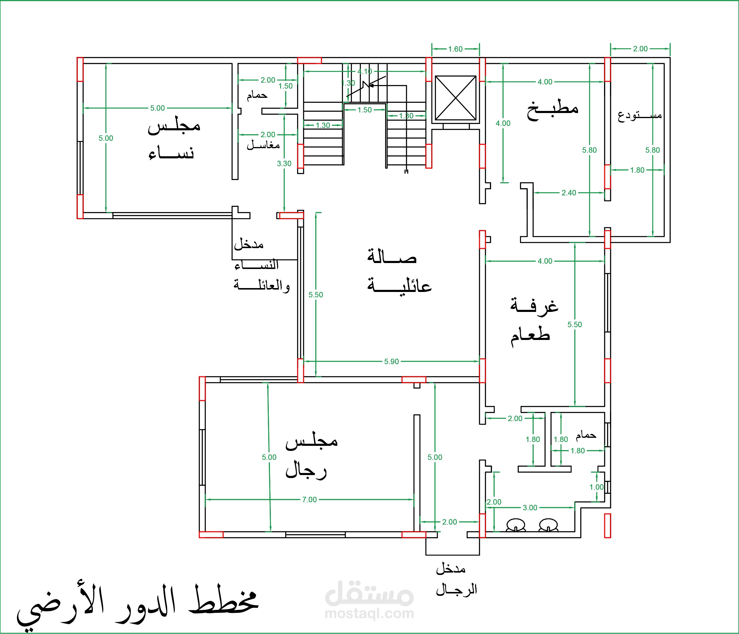 تصميم وتعديل لمخطط فيلا في السعودية