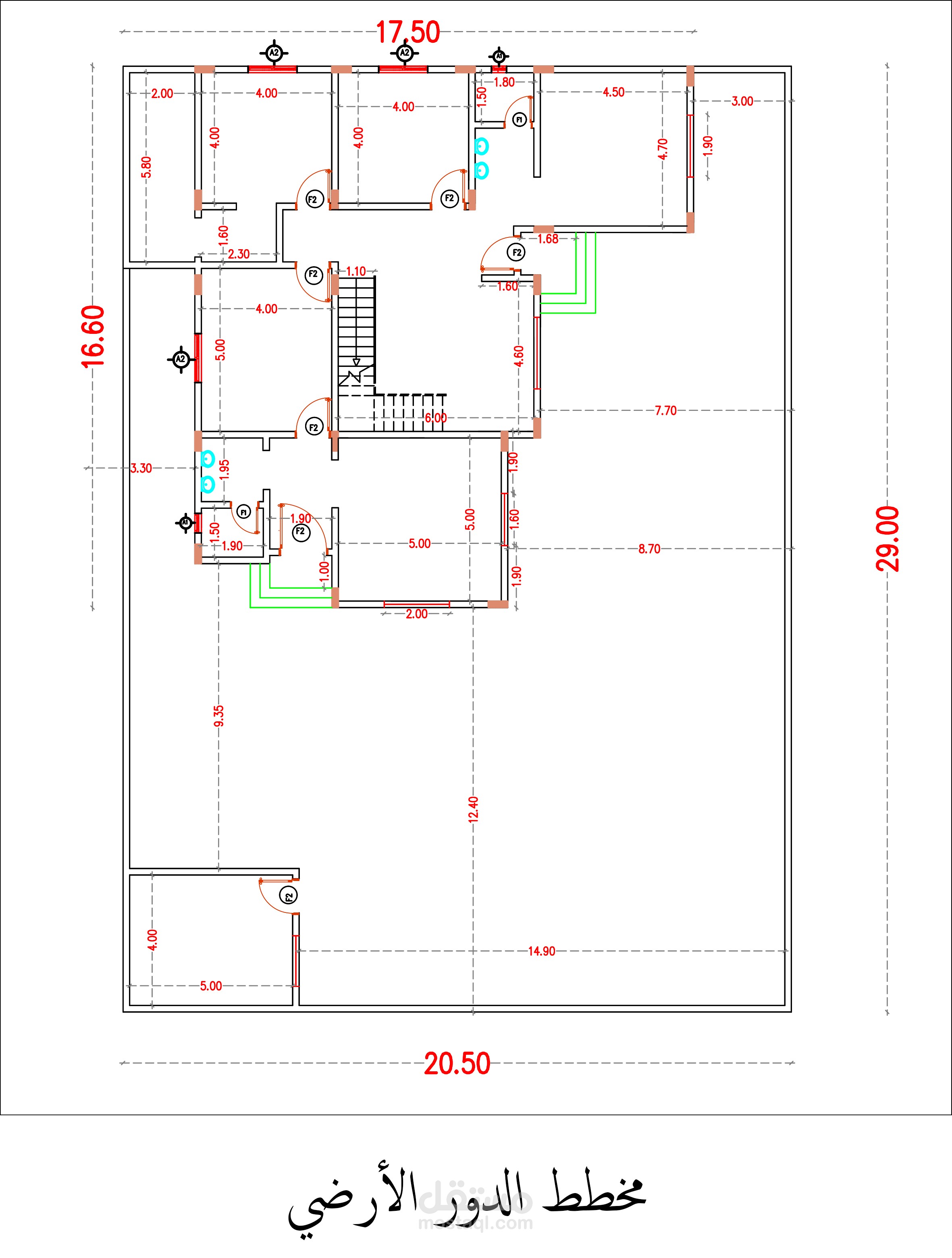 رسم وتعديل لمخطط فيلا في السعودية