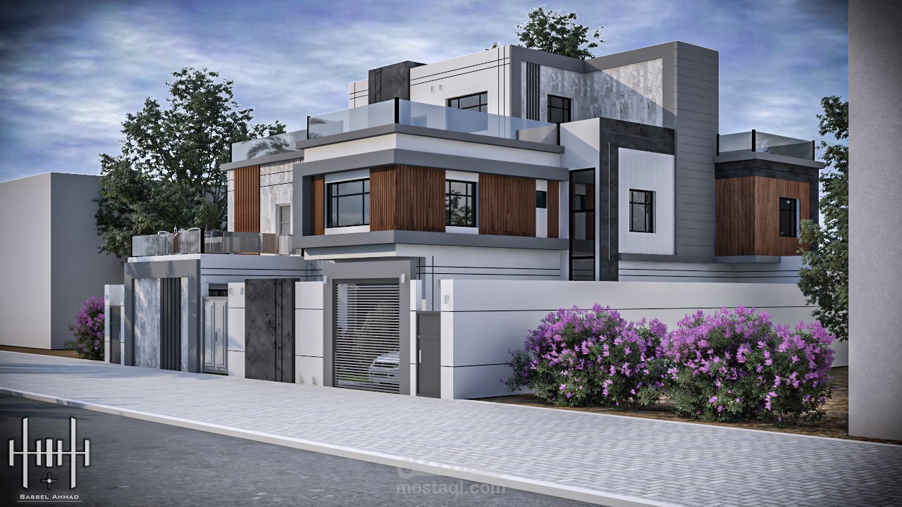 تصميم فيلا مودرن في السعودية (مخططات و واجهات)