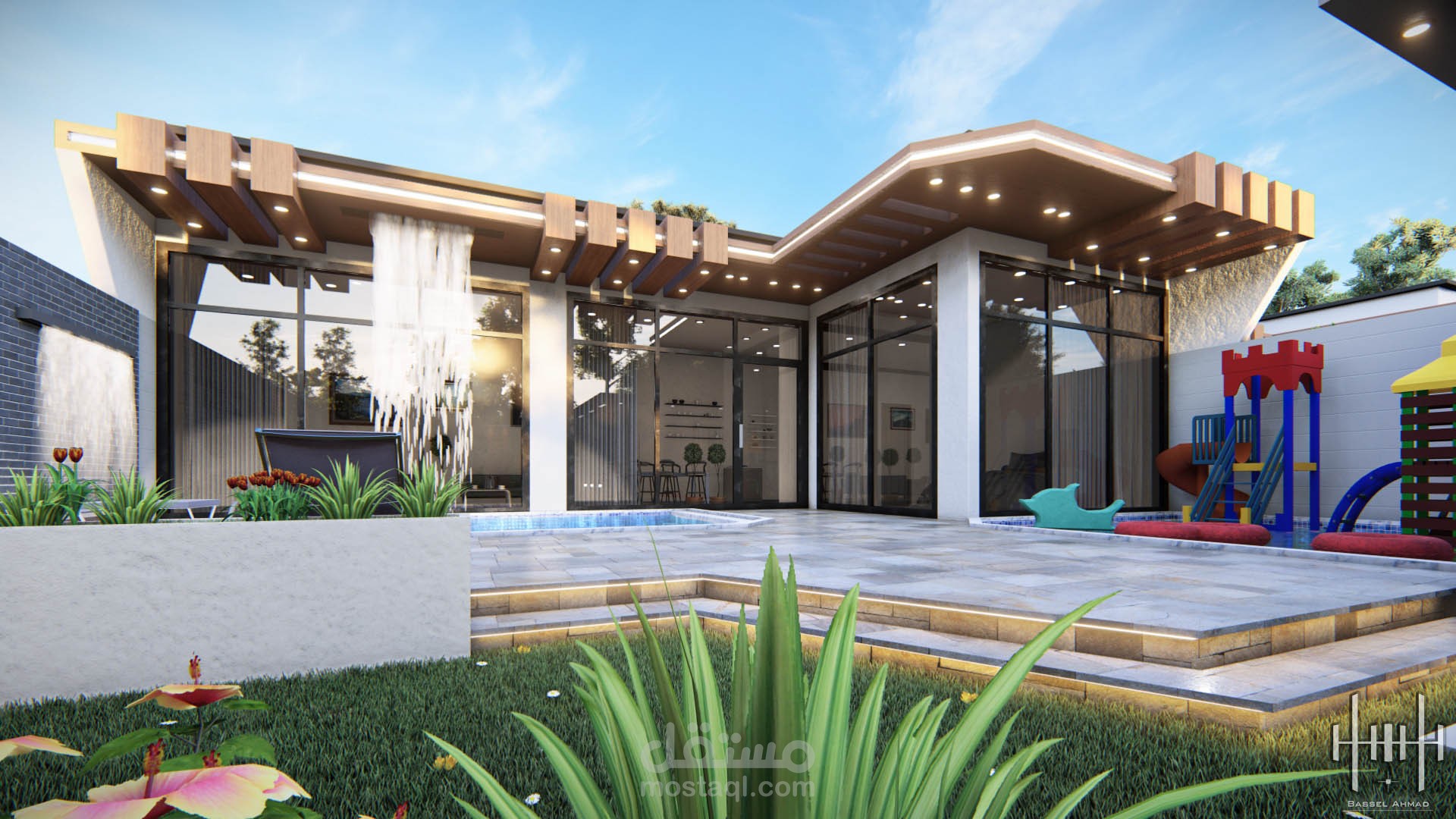 تصميم شاليه استثماري عدد 2 في السعودية والبدء بالتنفيذ على أرض الواقع