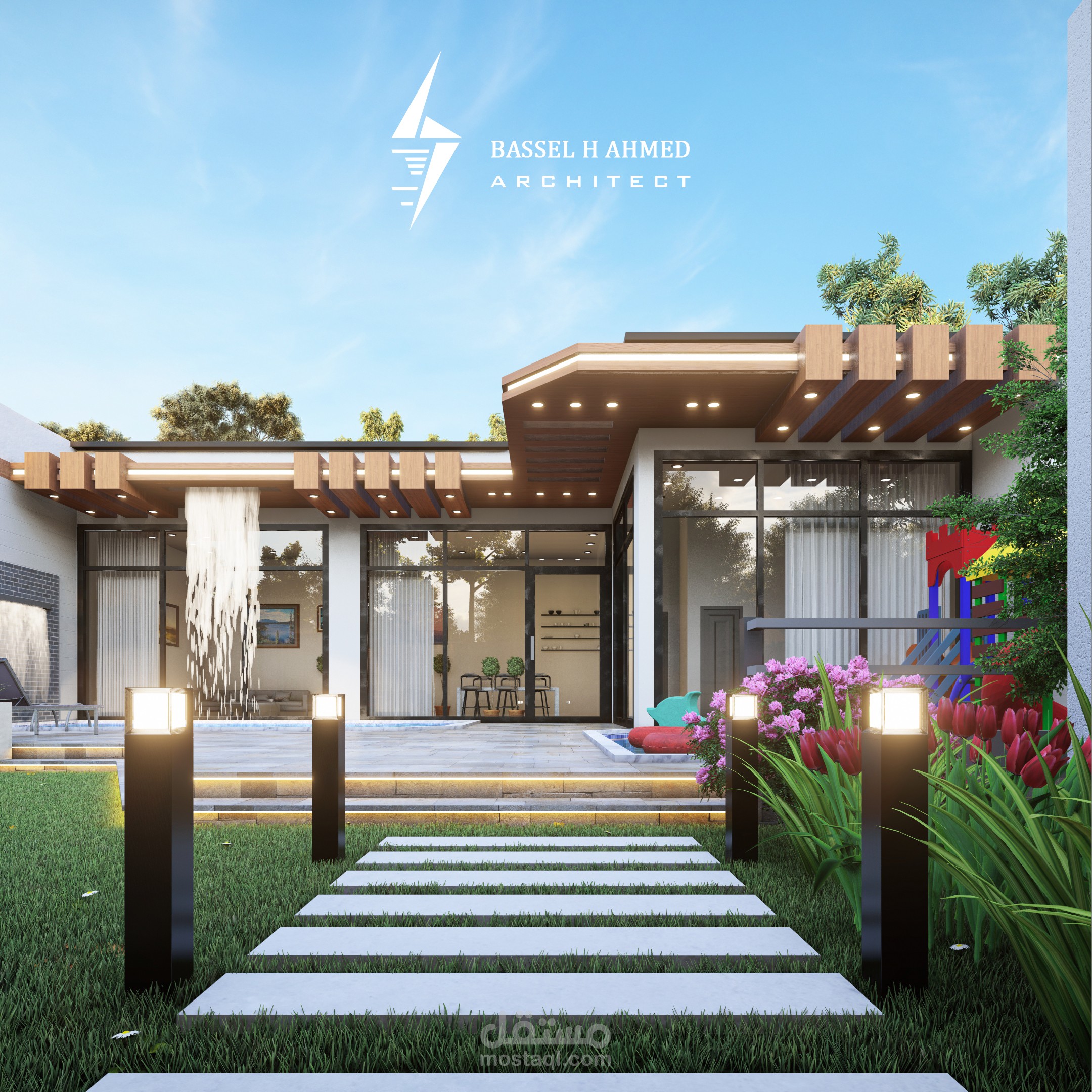 تصميم شاليه استثماري عدد 2 في السعودية والبدء بالتنفيذ على أرض الواقع