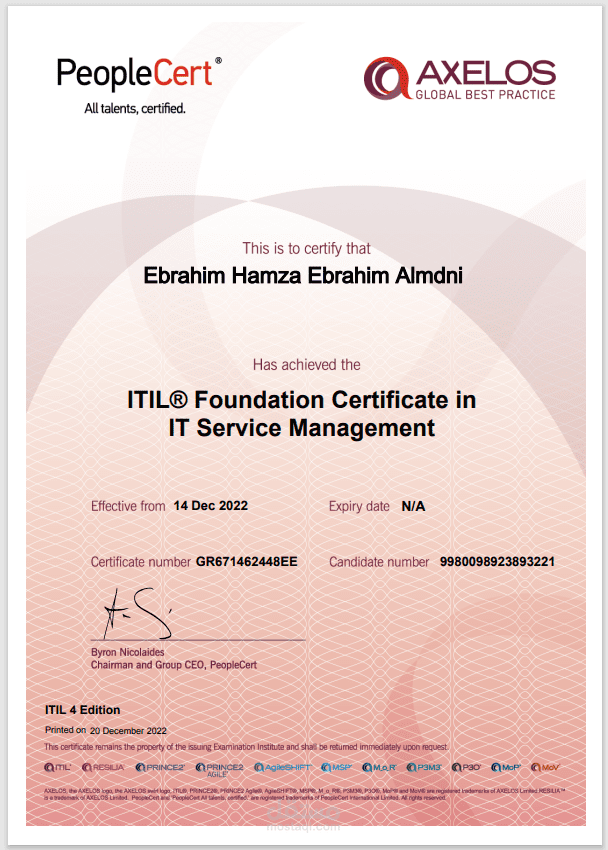 ITIL : IT service management