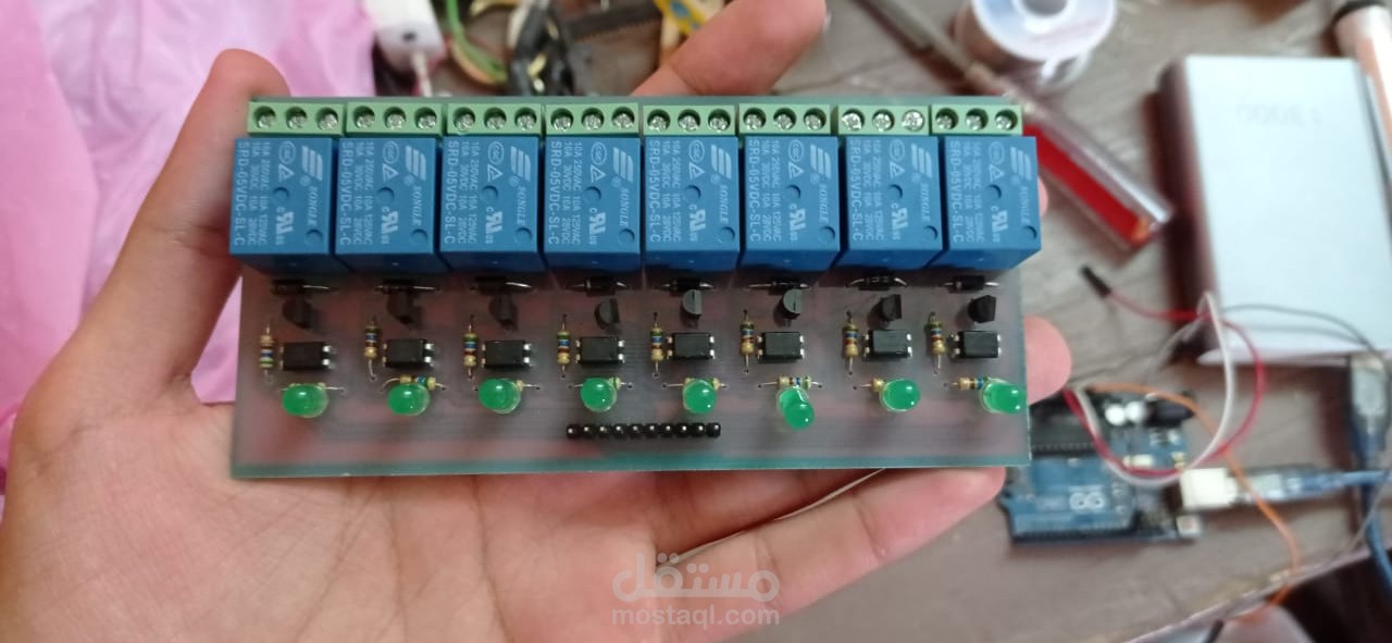 تنفيذ دائرة تحكم || Smart Home 8 relays