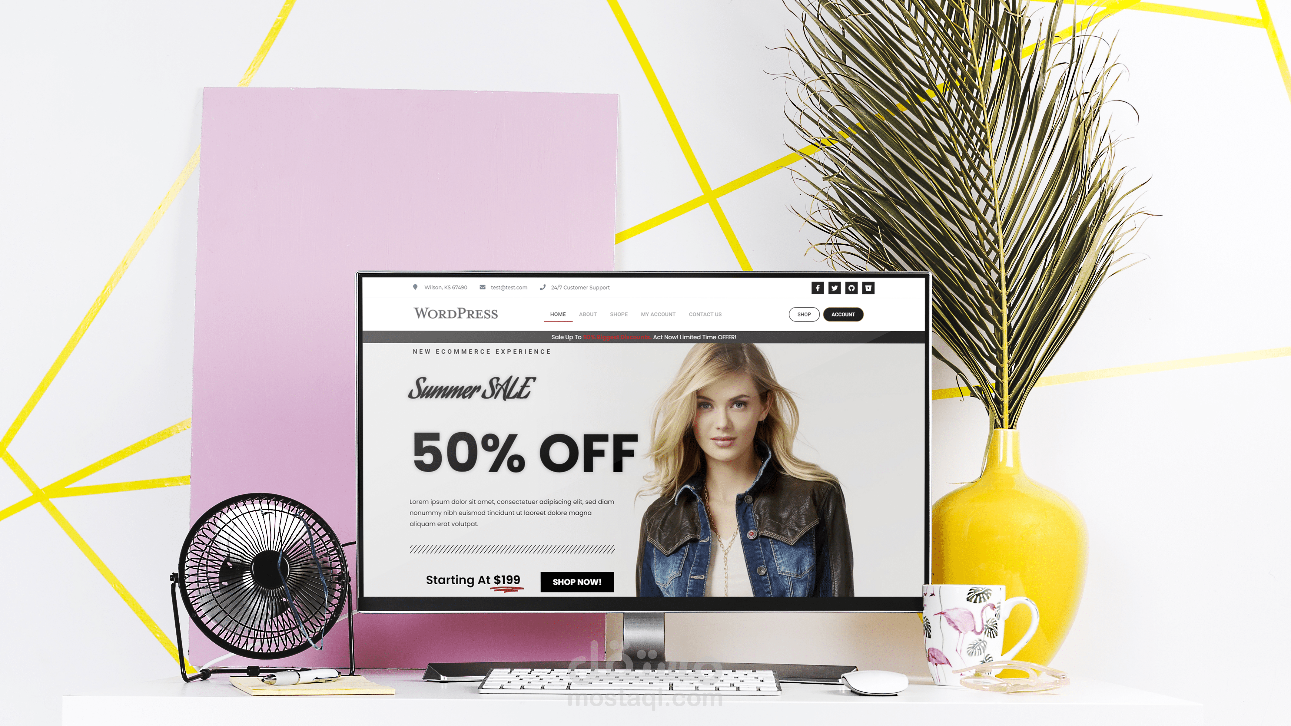 متجر الكتروني لملابس - ووردبريس WordPress WooCommerce