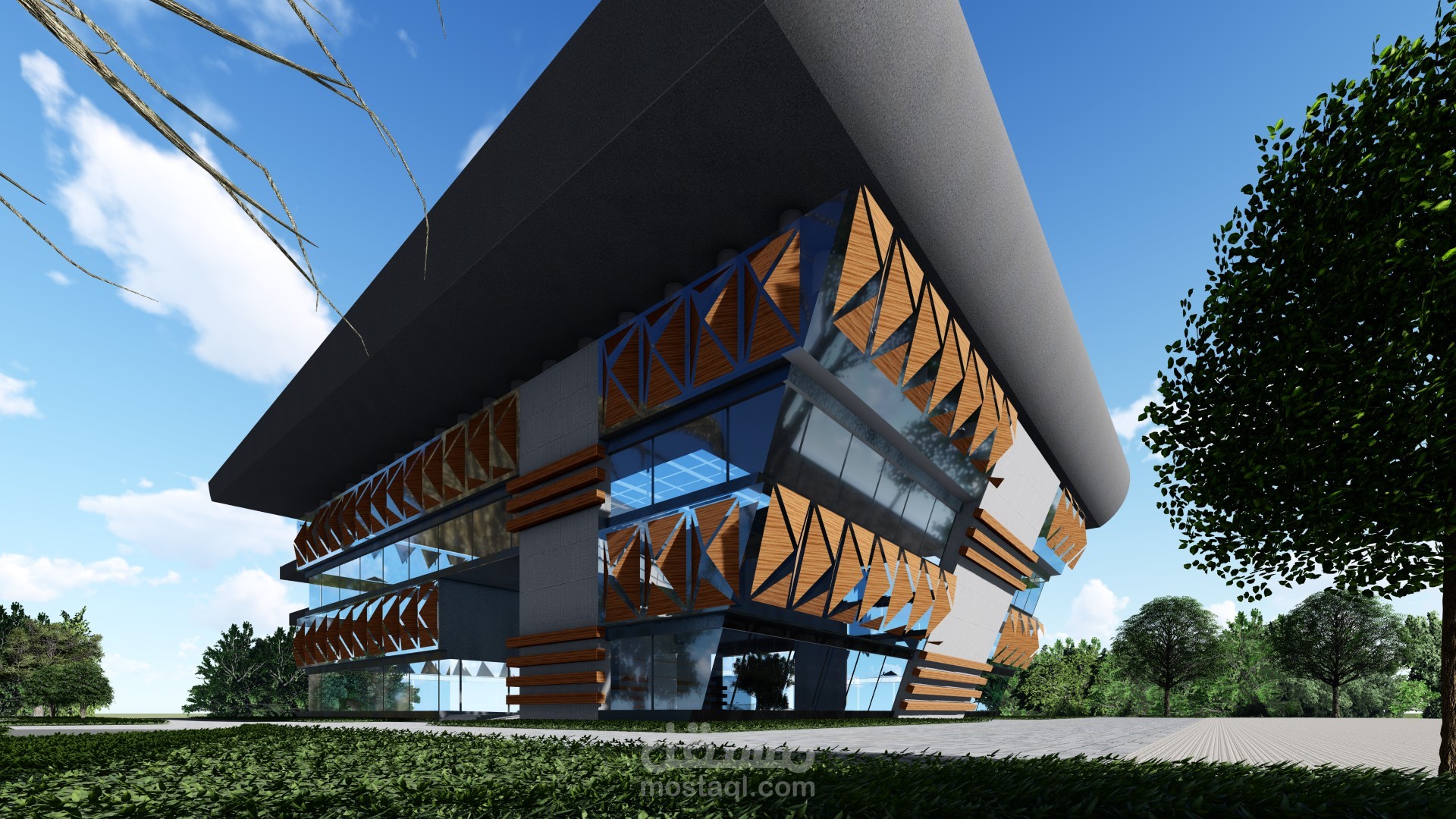 تصميم معماري ل headquarters office building
