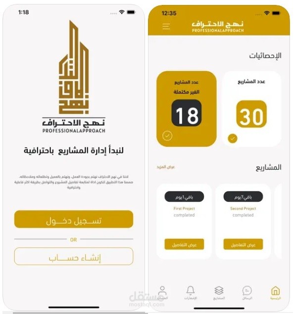 تطبيق نهج الاحتراف