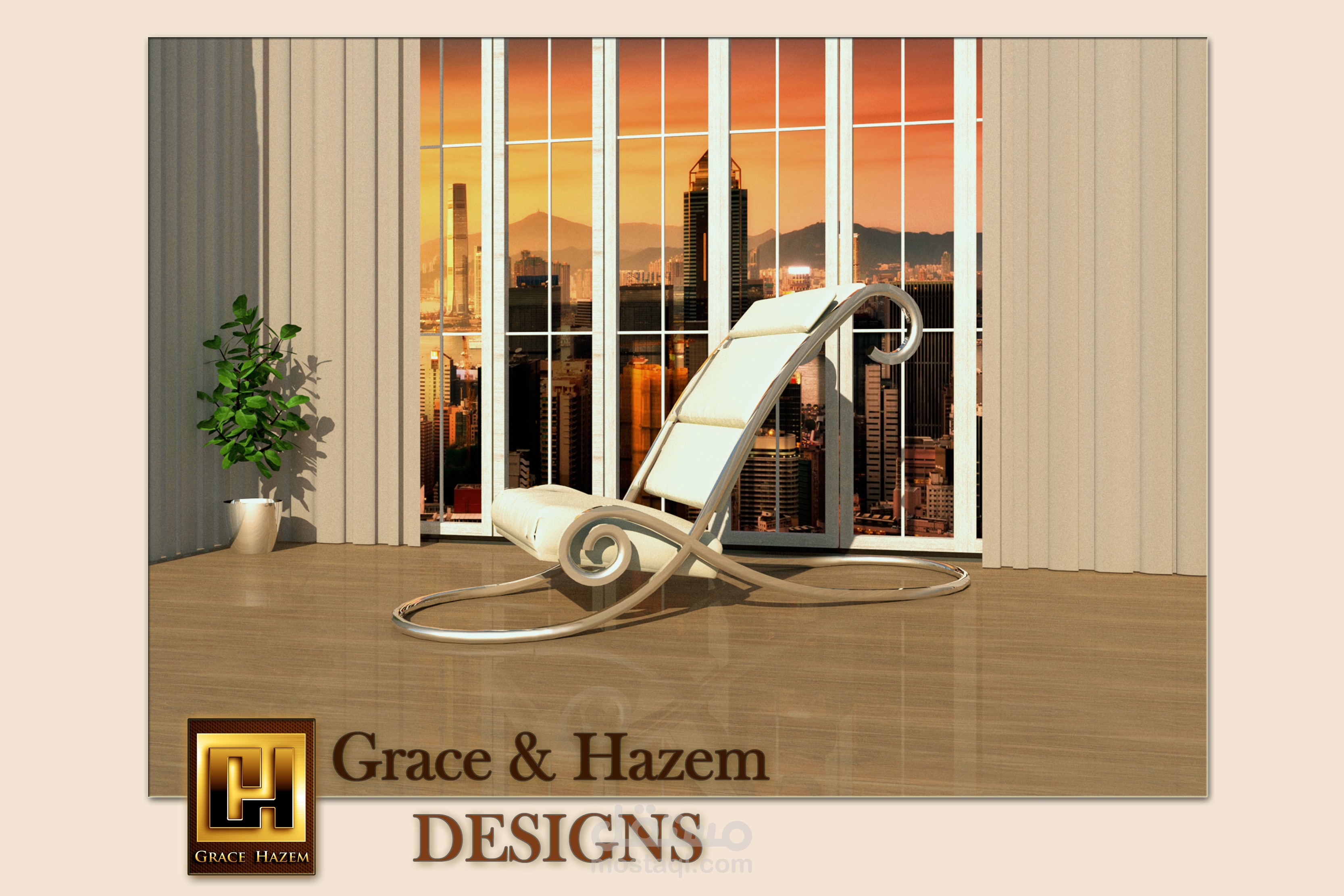 الموجة _انه  الكرسي المودرن, بتصميم مميز وفريد من نوعه.Furniture & interior design