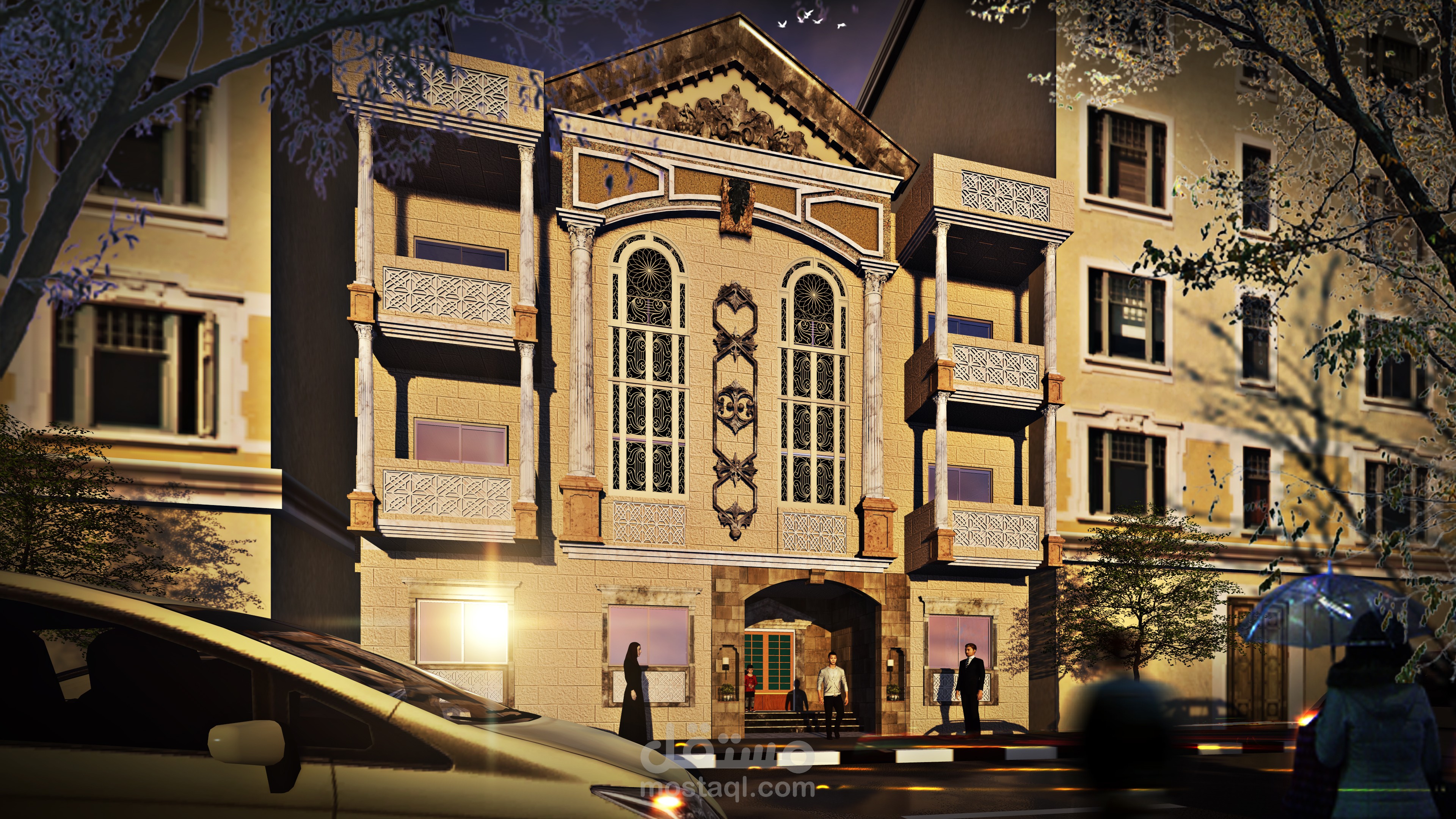 تصميم واجهة كلاسيكية