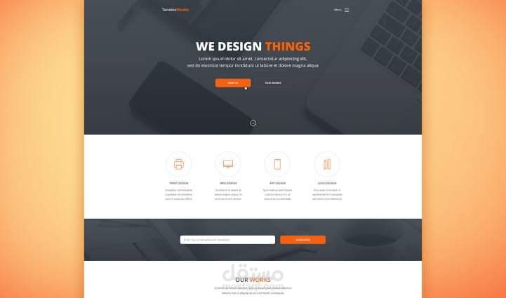 تصميم موقع الكتروني بواسطة لغة html and css and js and php