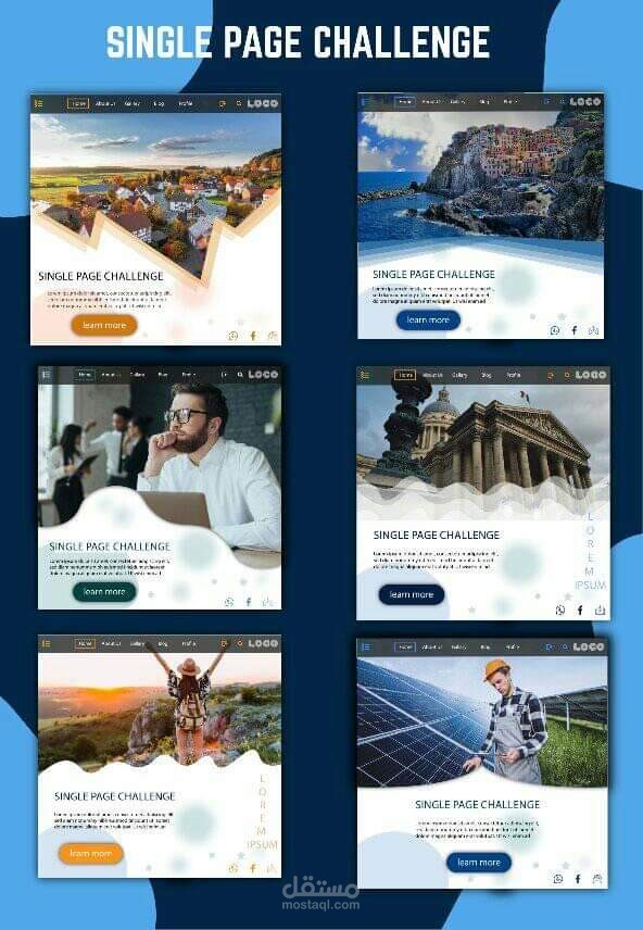تصميم موقع الكتروني بواسطة لغة html and css