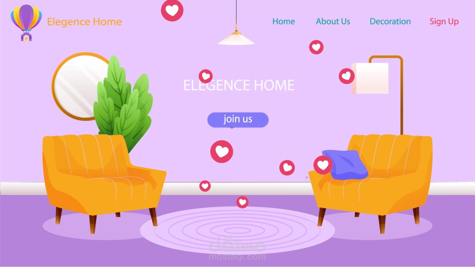 Home design motion graphic