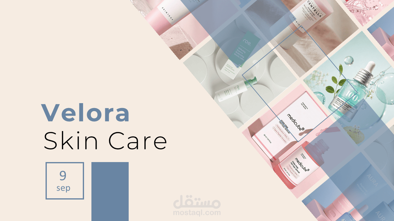 تصميم عرض بوربوينت velora skin care