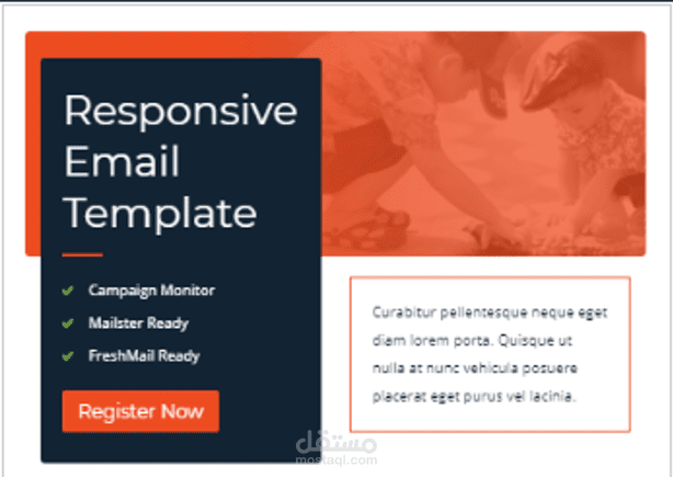 Responsive Email Template  -  تصميم صفحه بسيطه متجاوبه مع جميل الاجهزه