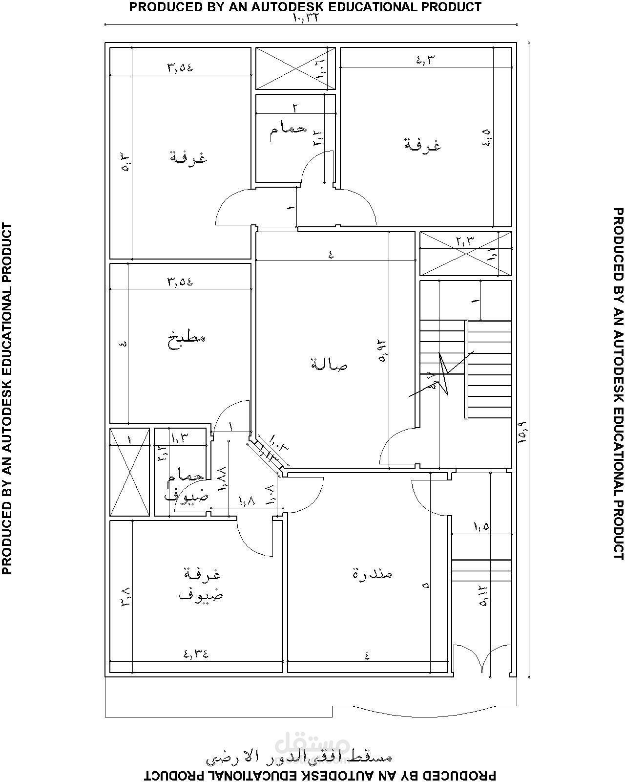 مخطط معمارى لمنزل