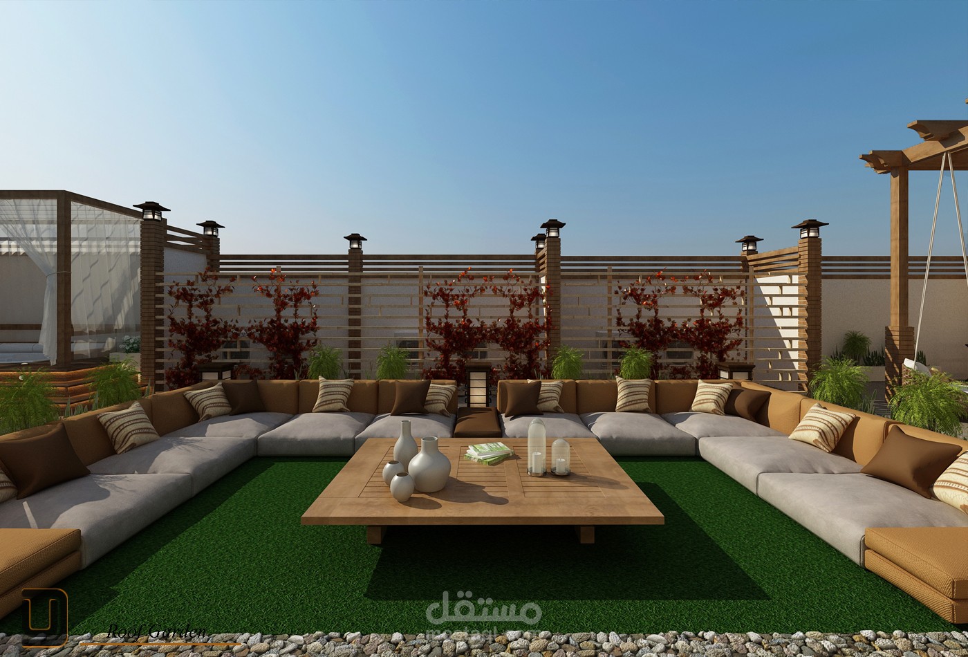 تصميم ملحق لفيلا خاصة(Roof garden)