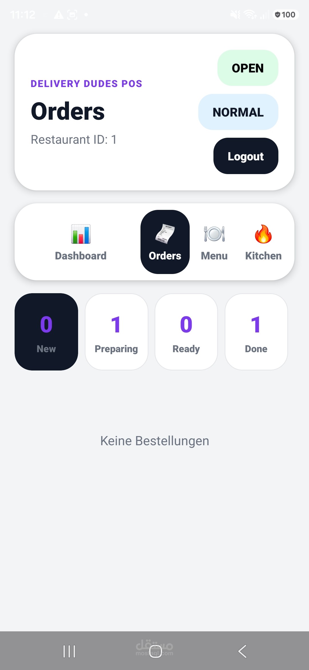 Restaurant Owner App