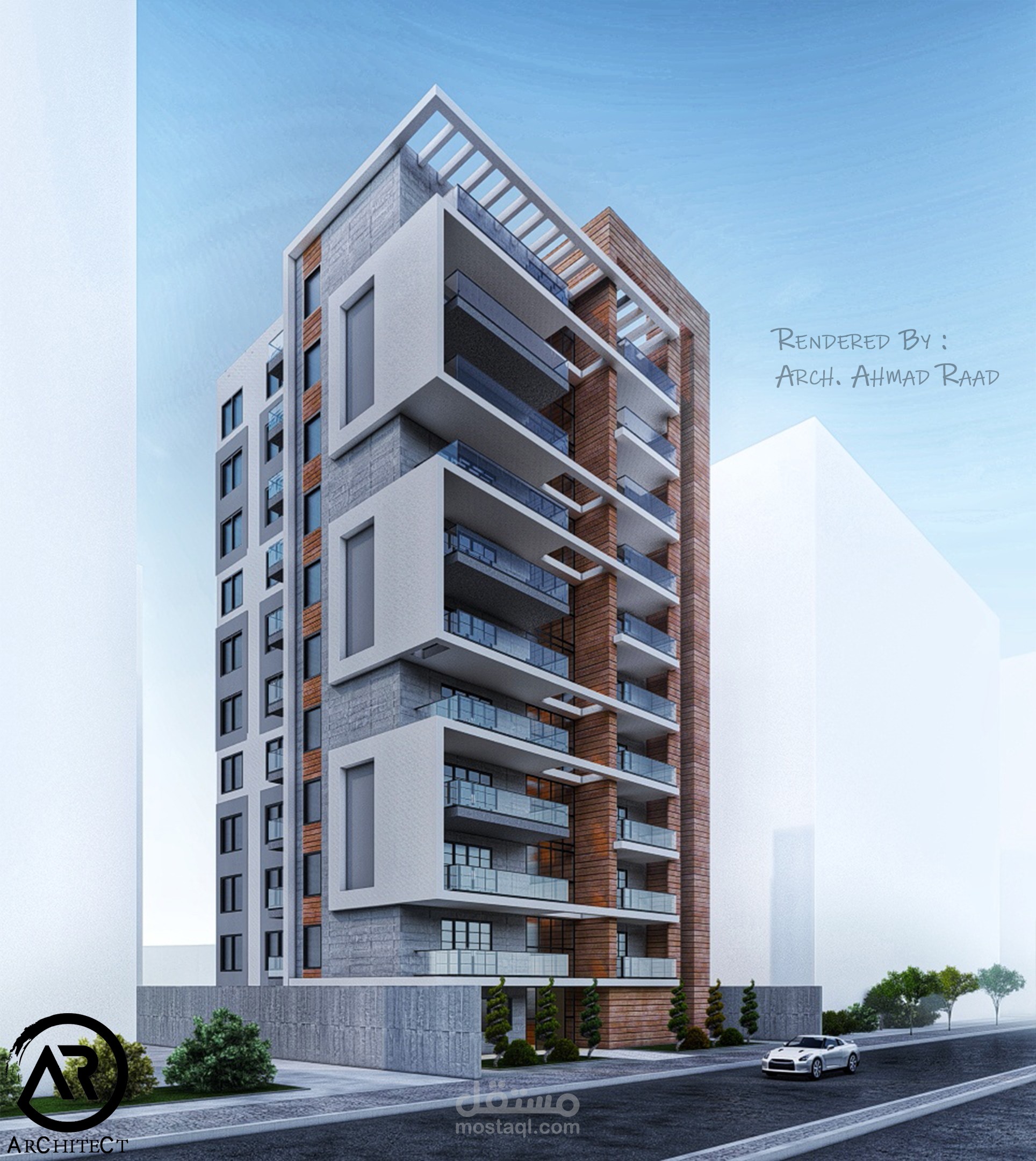 تصميم مبنى سكني موردن