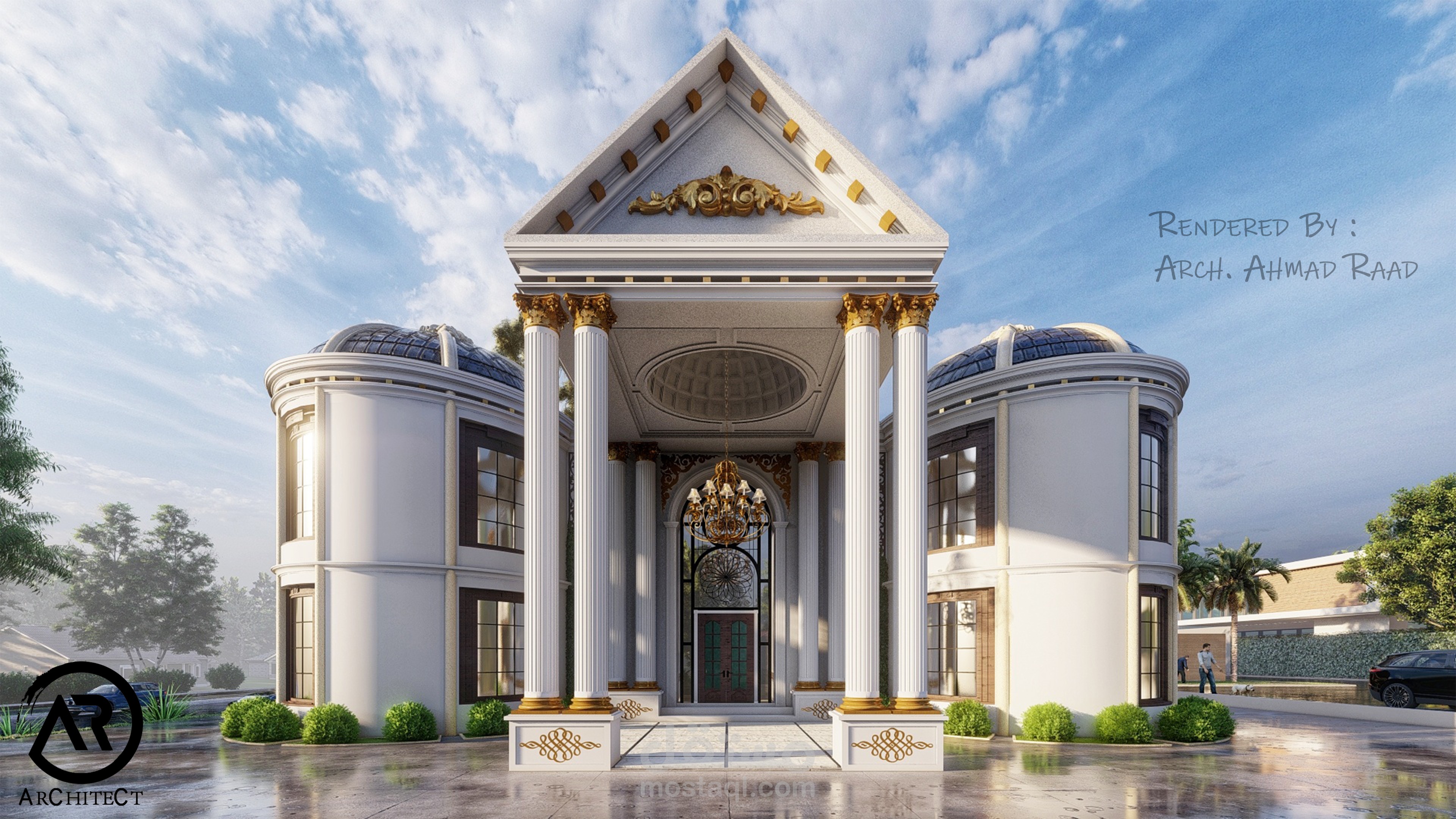 تصميم فيلا سكنية كلاسيك ٢