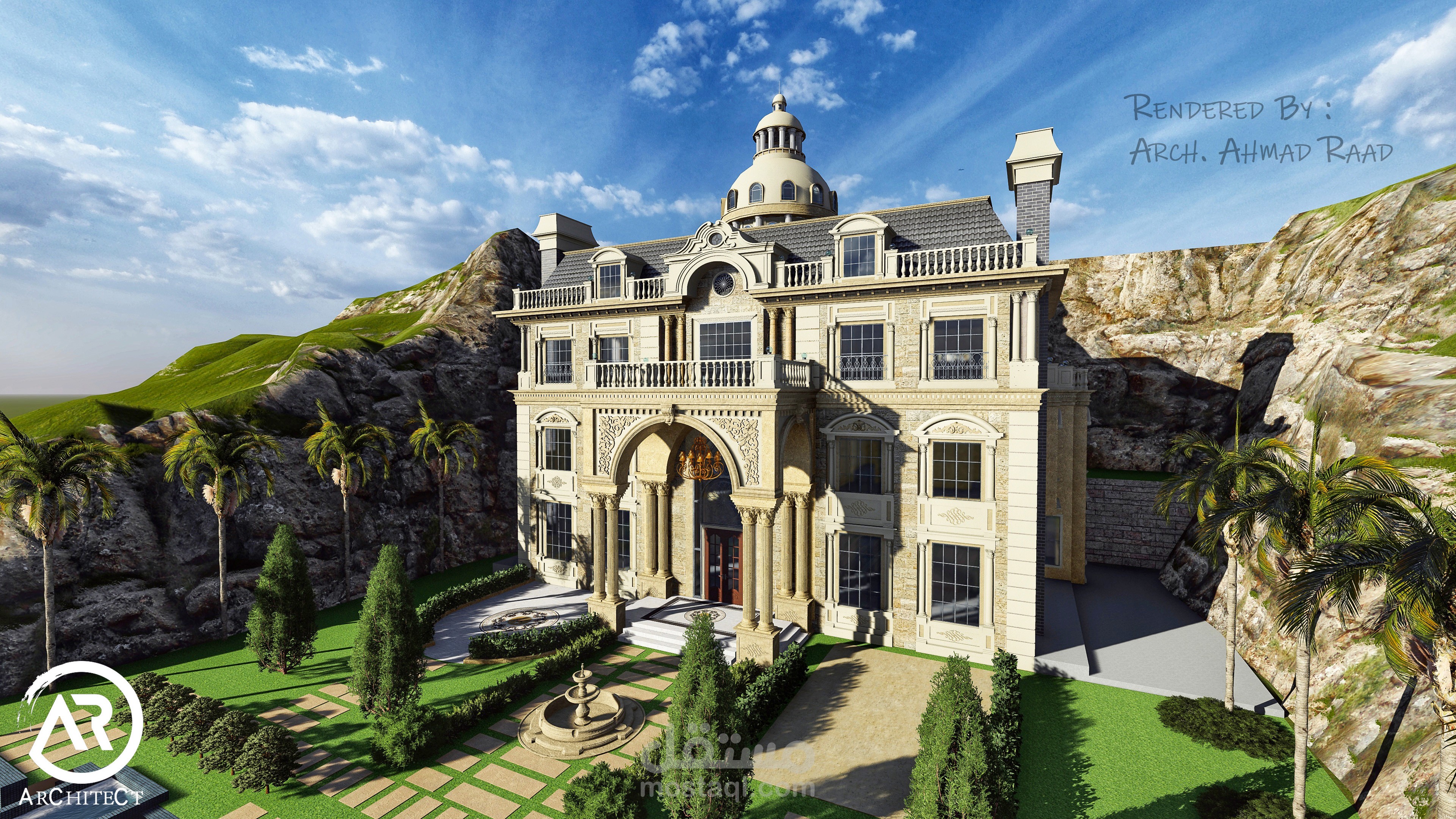 تصميم فيلا سكنية خاصة كلاسيك ١