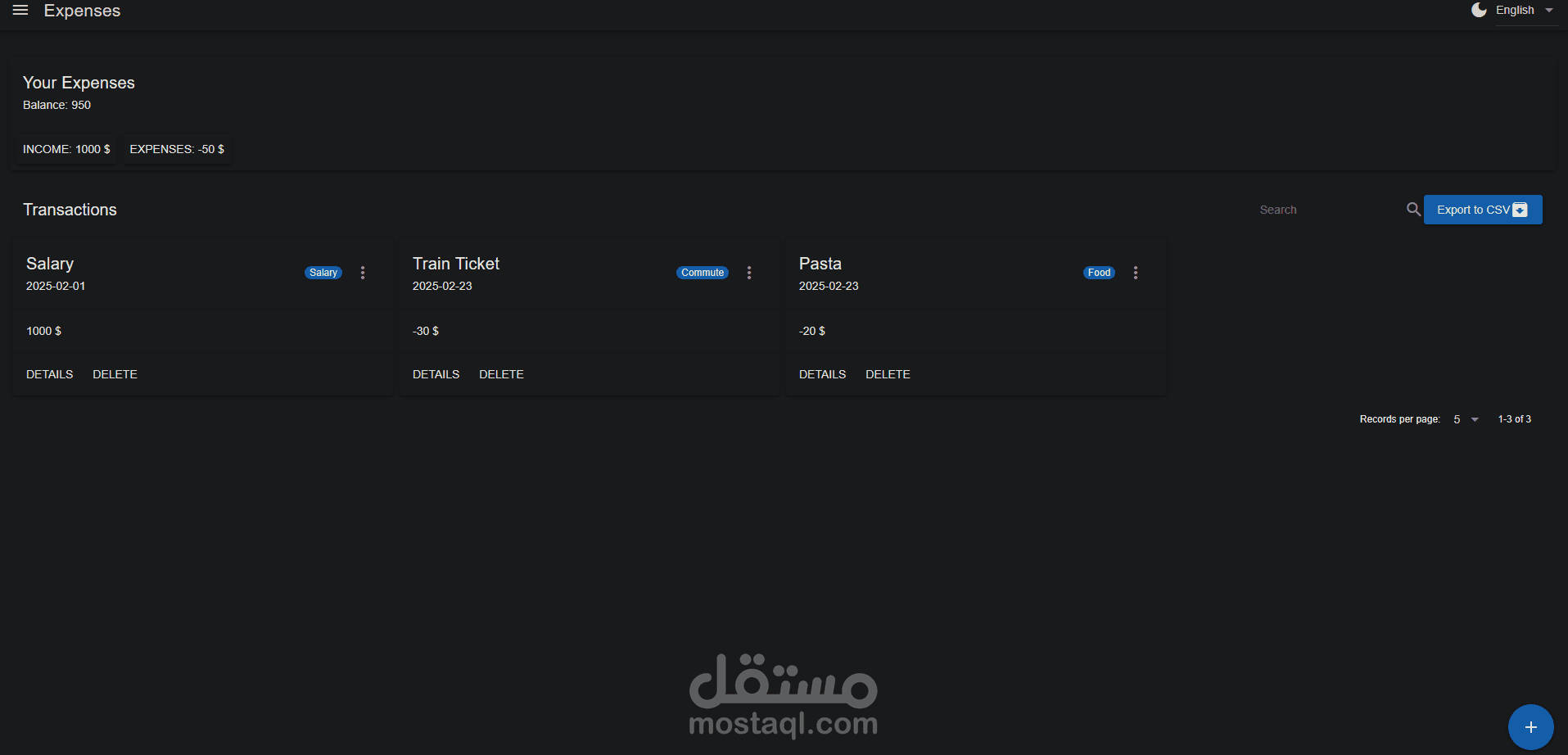 تطبيق ادارة الميزانية