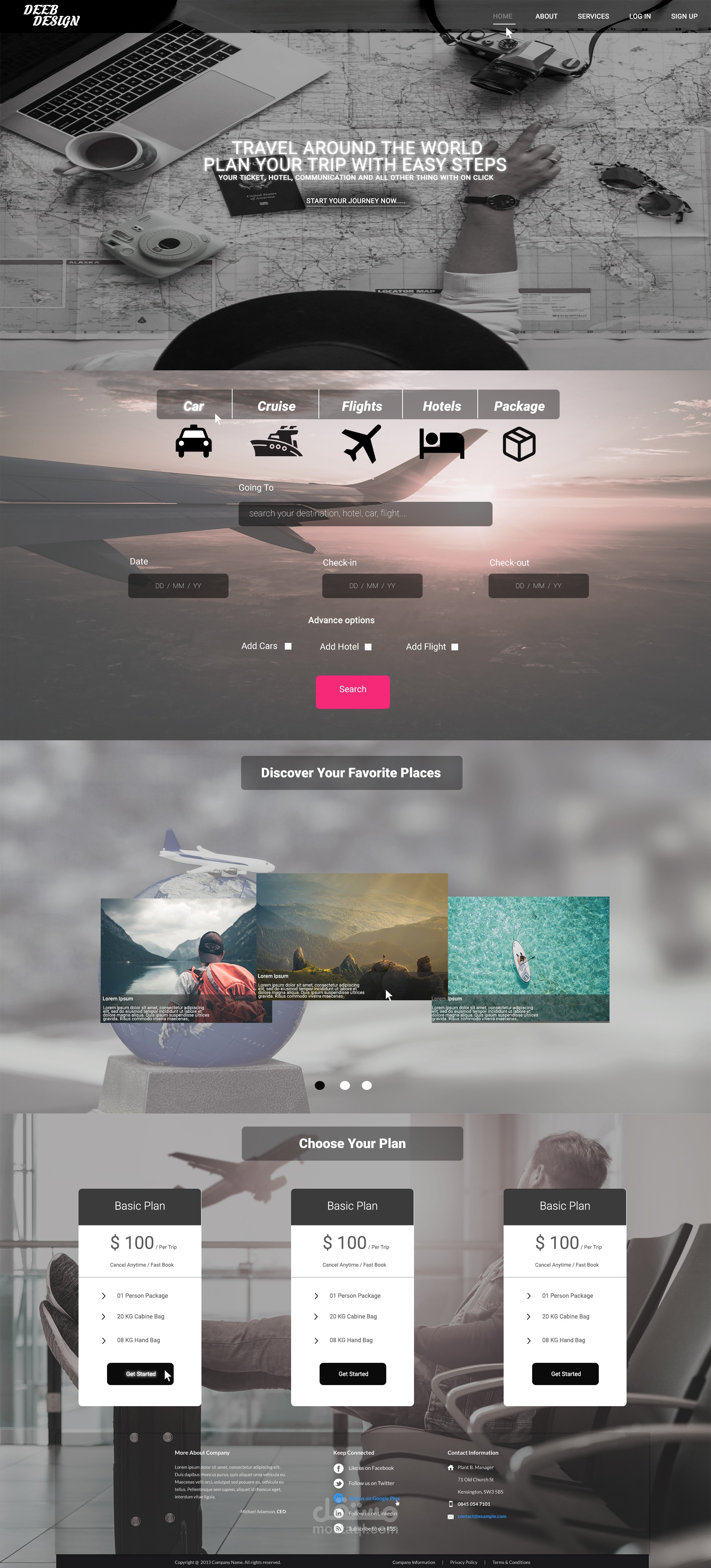 Website for Travel Company