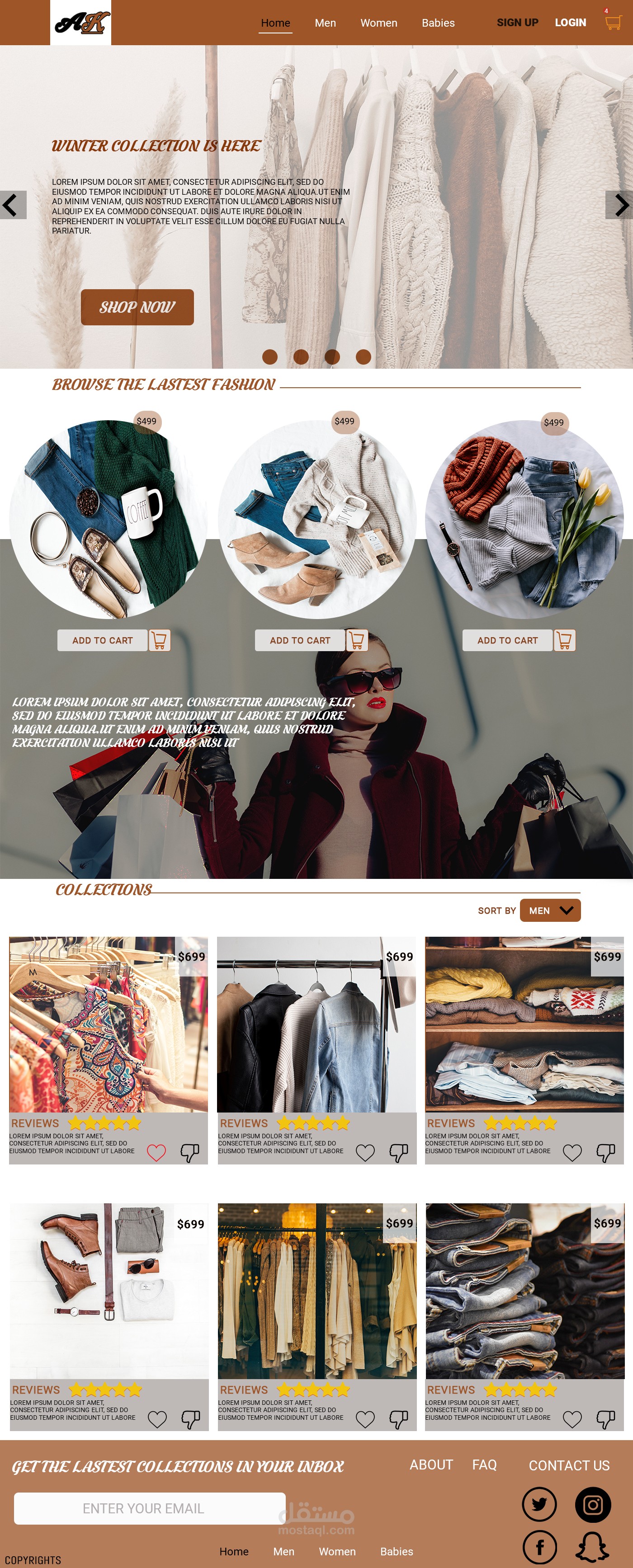 Clothes website design