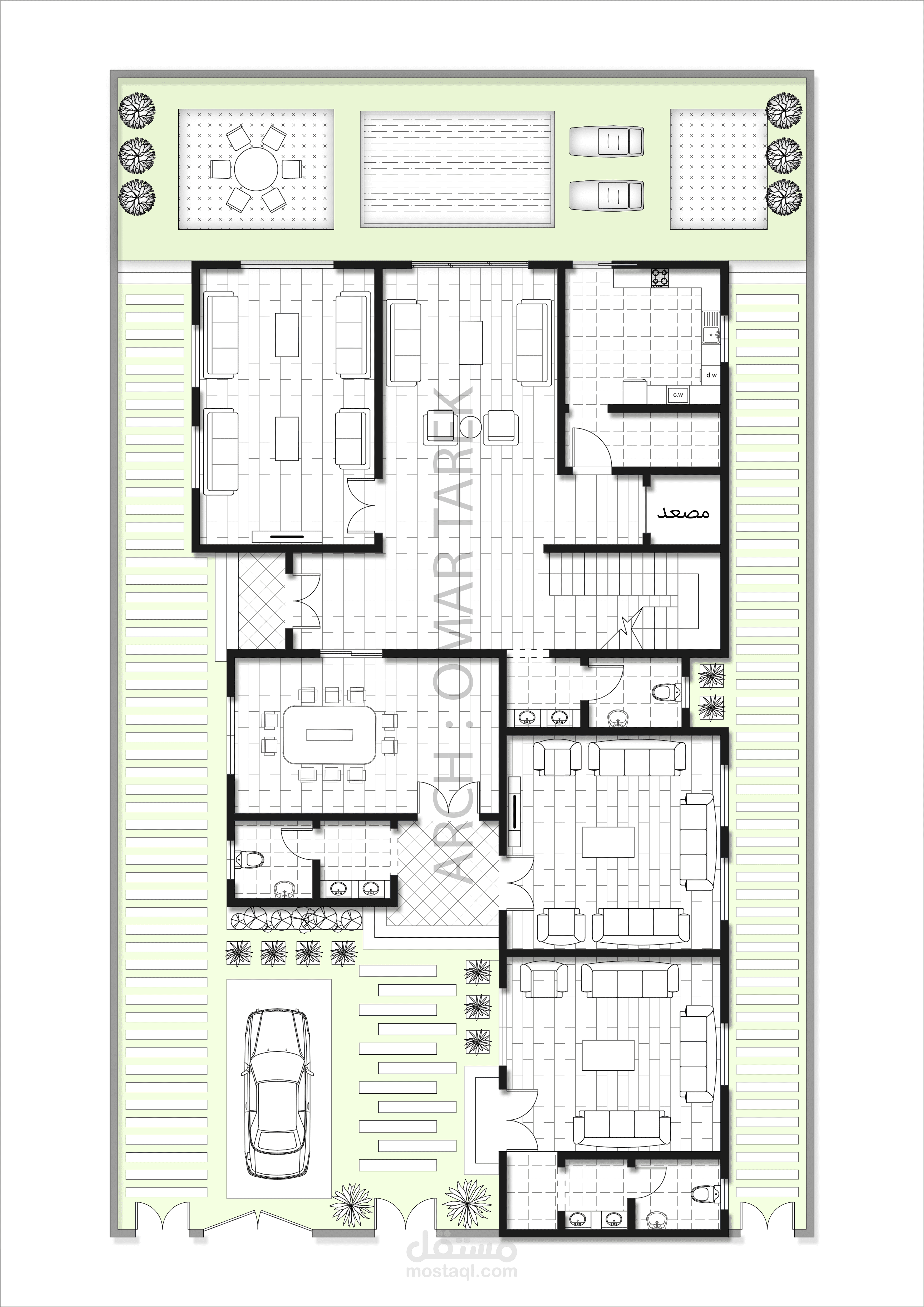 تصميم معماري لفيلا مودرن