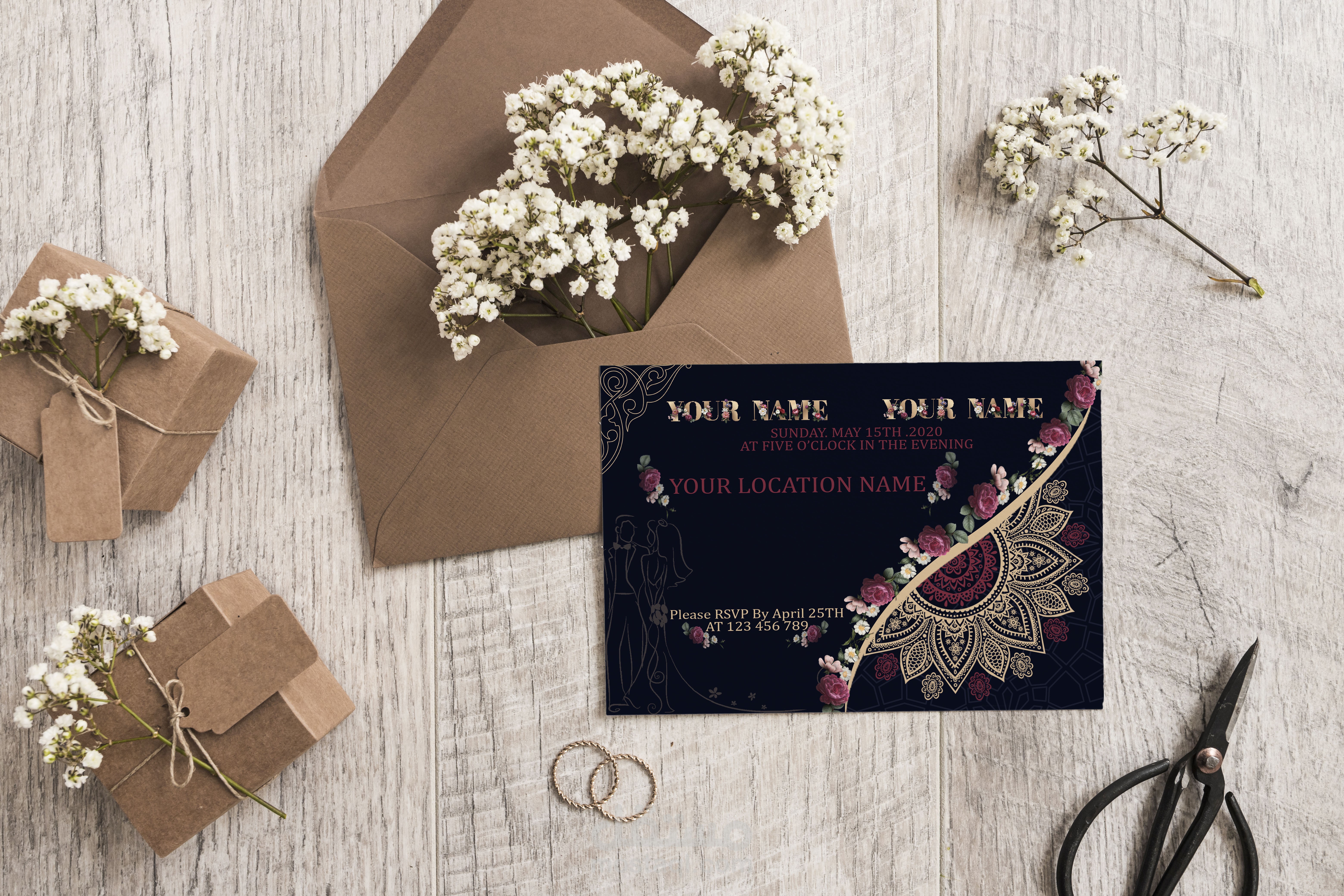 بطاقات الأعراس Wedding Card