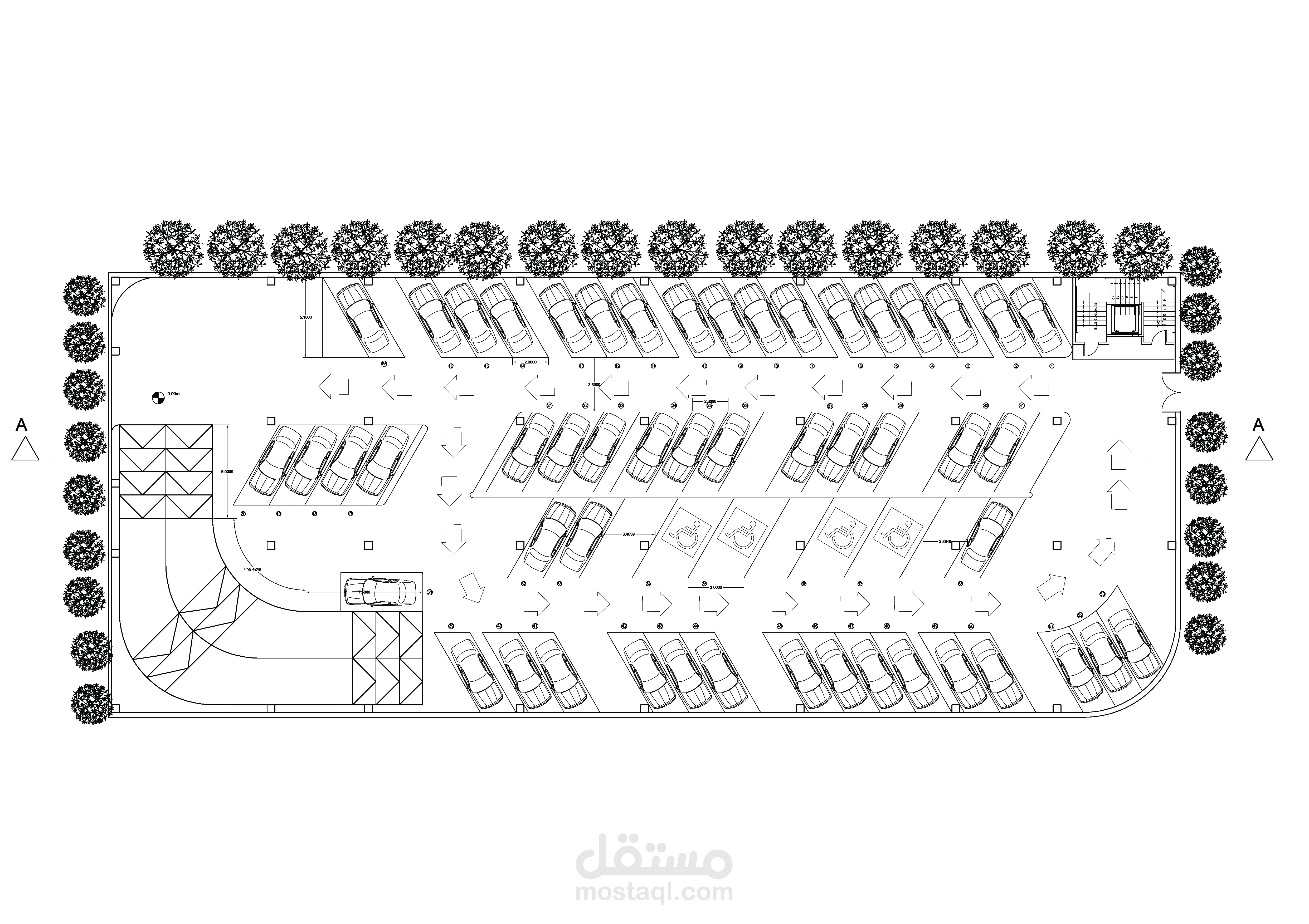 تصميم مبنى مخصص لموقف سيارات