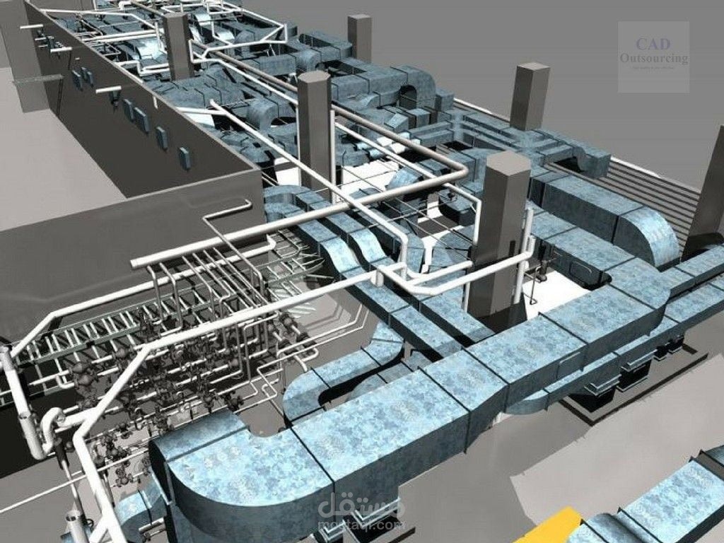 فى مجال الهندسة الميكانيكة تكييف -حريق صحى - تصميمات ثلاثية الابعاد