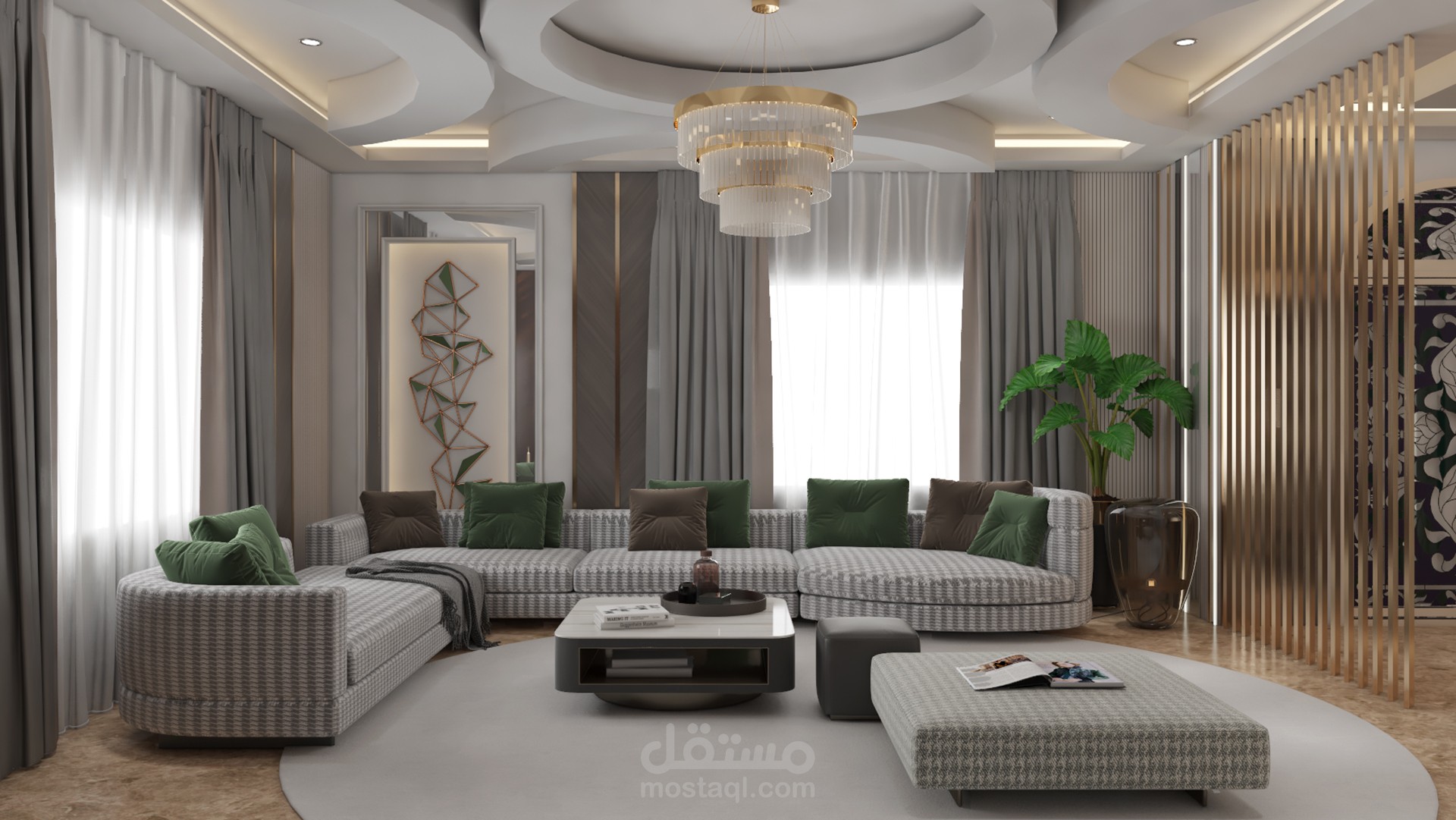 غرفة معيشة مودرن