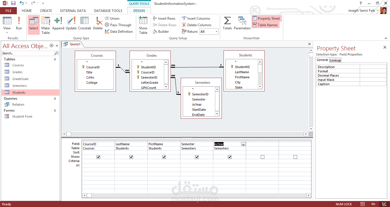 Database :Students Information Syastem