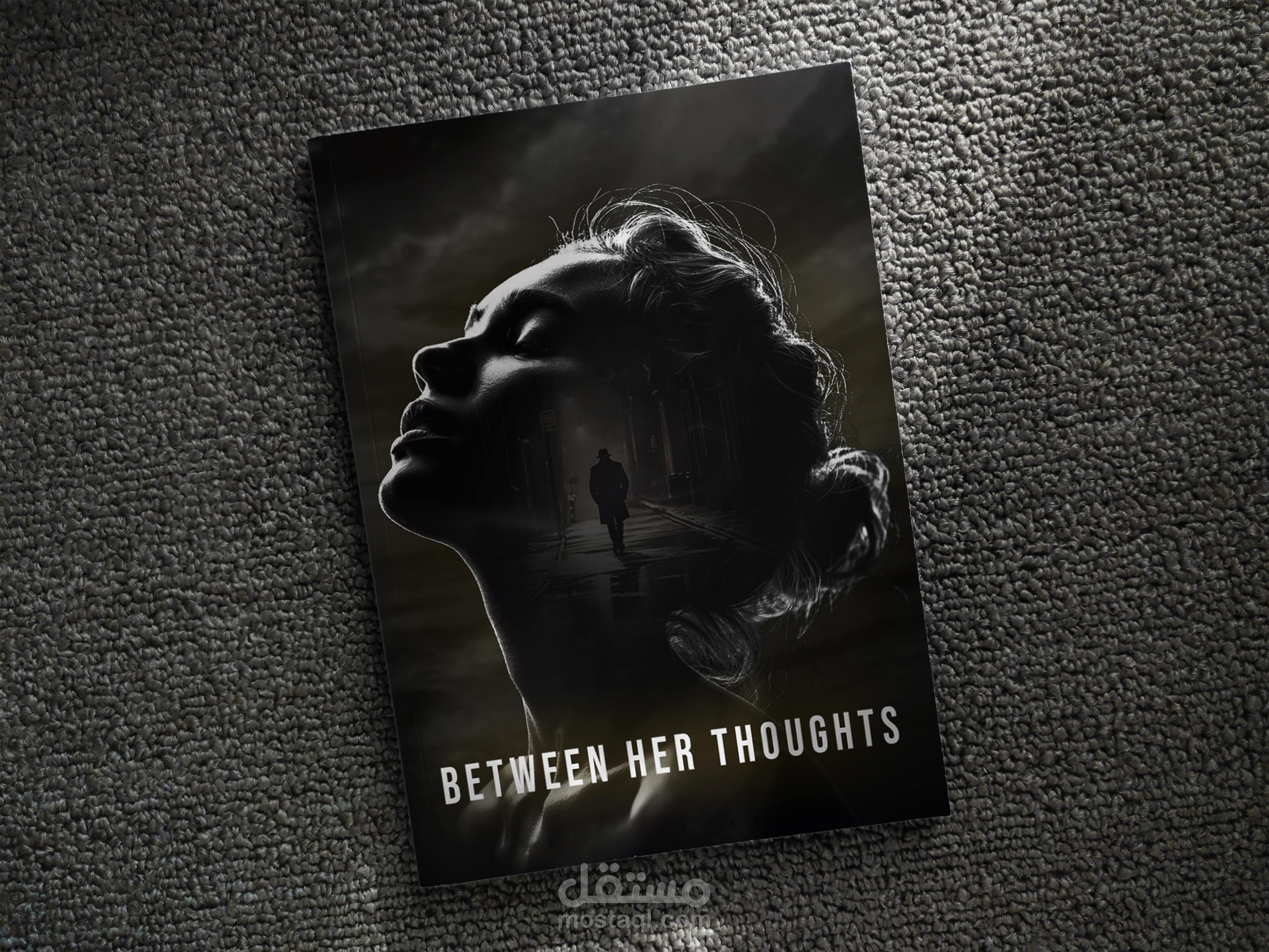 Between Her Thoughts | Conceptual Book Cover Design