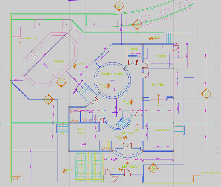 رسم لوحات تصميميه وتعديلات لفرش فيلا