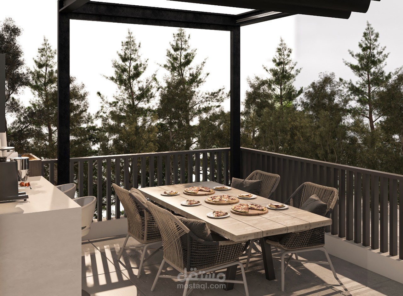 تصميم داخلي وخارجي لسطح منزل (Roof Interior & Outdoor Design)