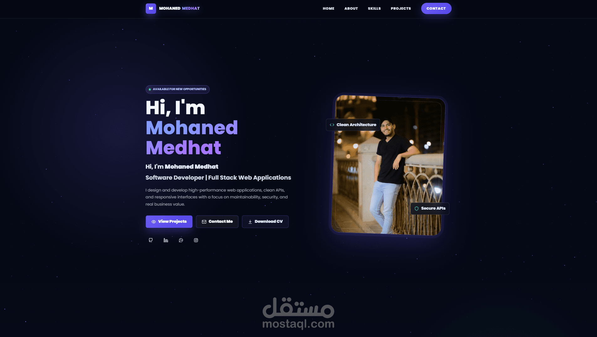 موقع بورتفوليو احترافي Portfolio