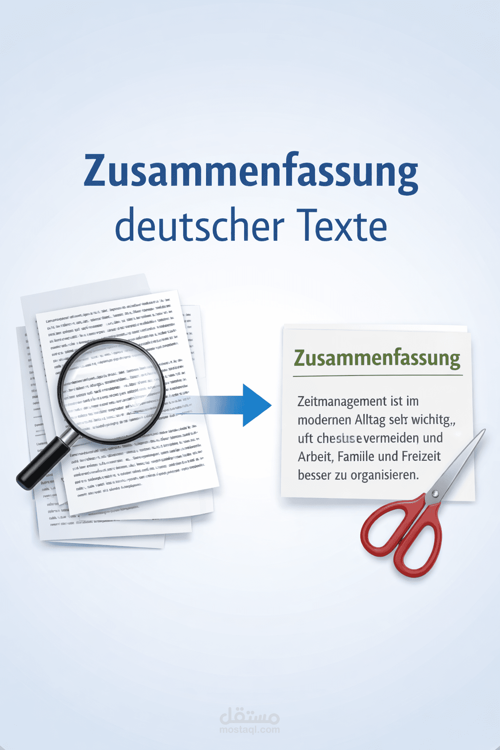 تلخيص نصوص ألمانية (Deutsch Zusammenfassung)
