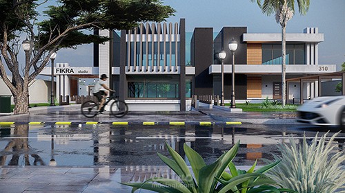 ريندر واقعي لواجهة شركة