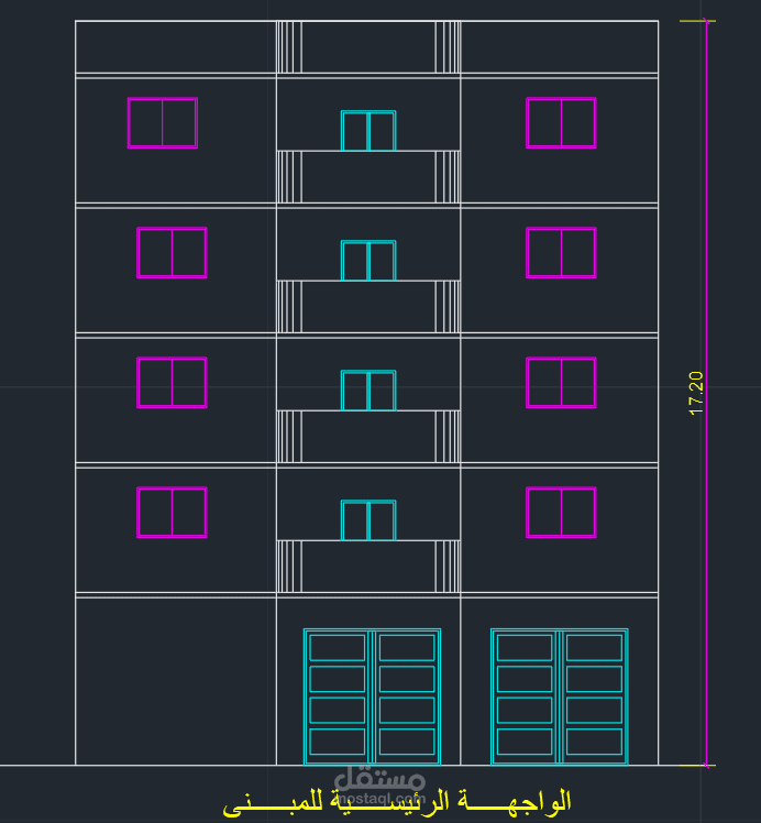 مخططات تصميم معماري لمبنى سكني