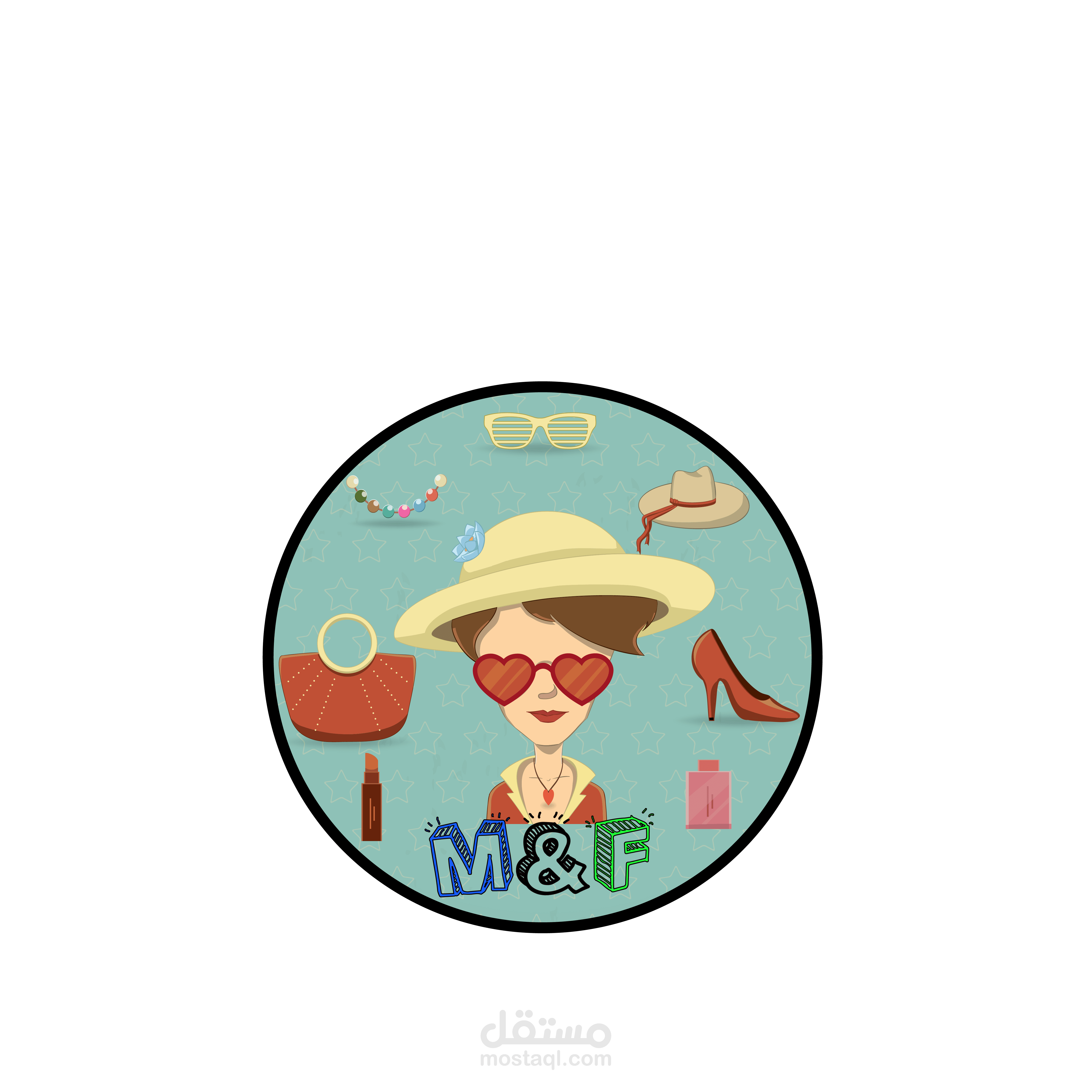 لوجو محل اكسسوارات نسائي