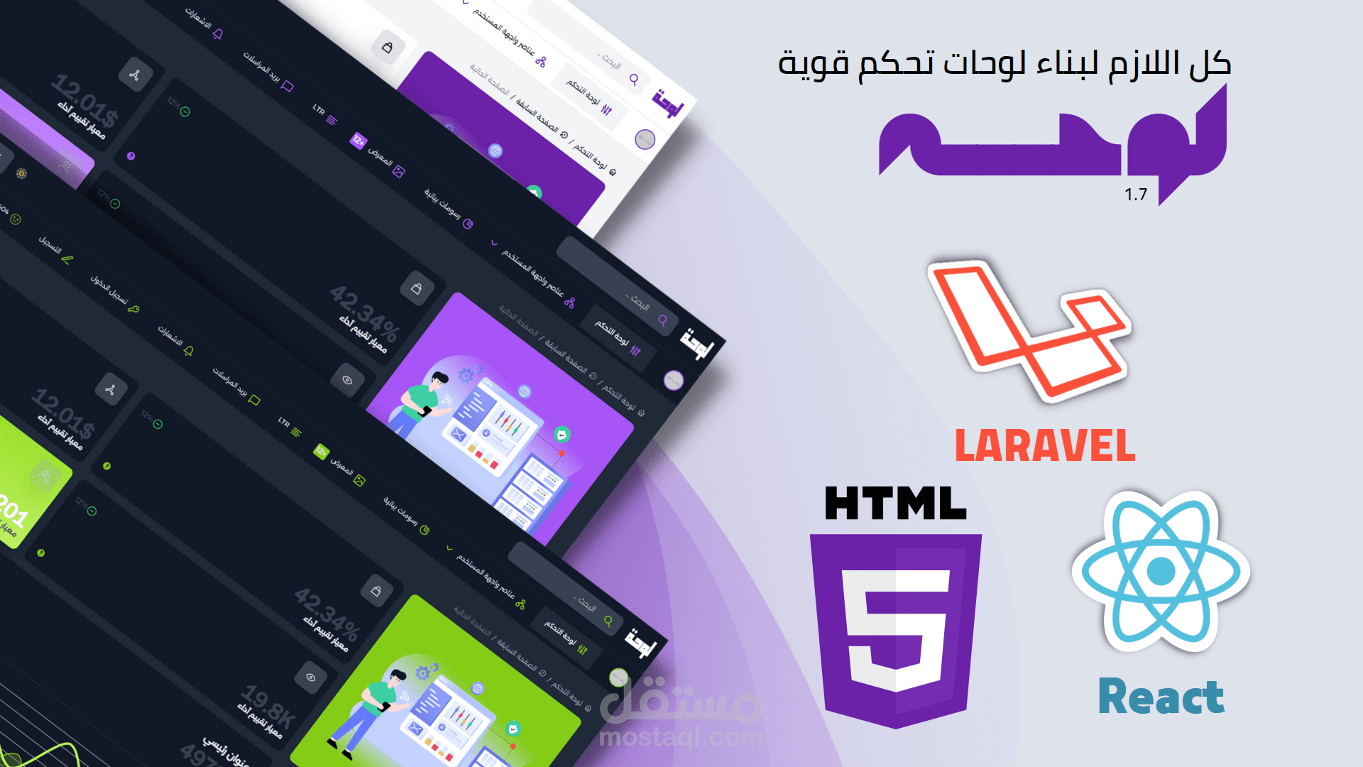 قالب لوحة تحكم