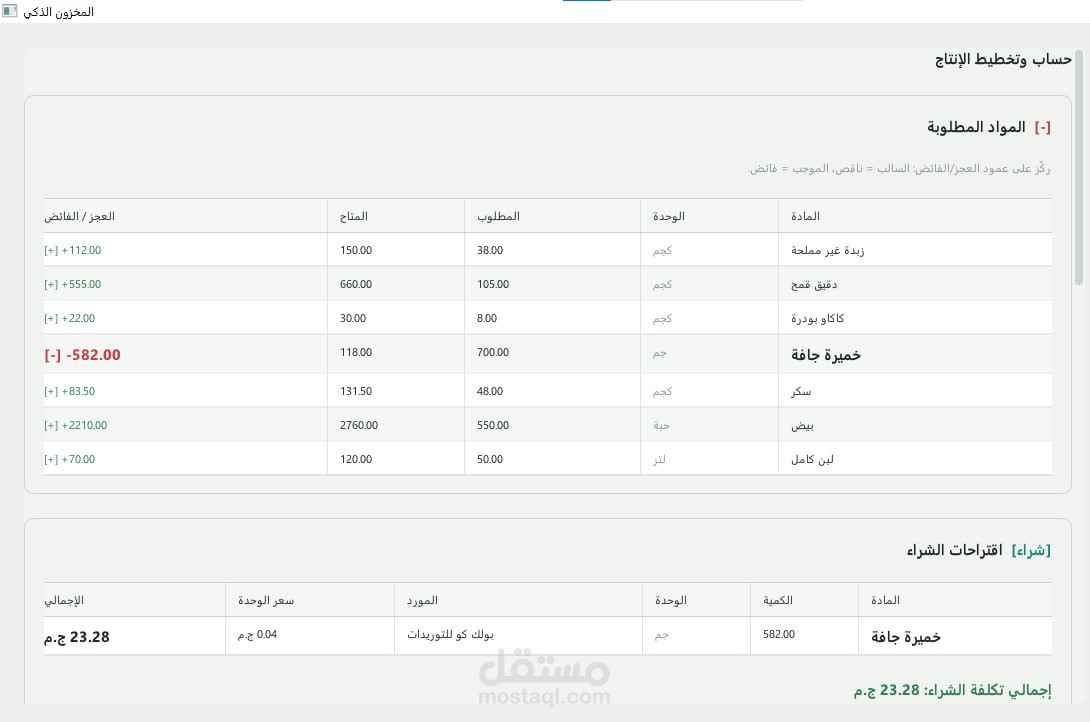 Smart Inventory — نظام ذكي لإدارة المخزون والإنتاج