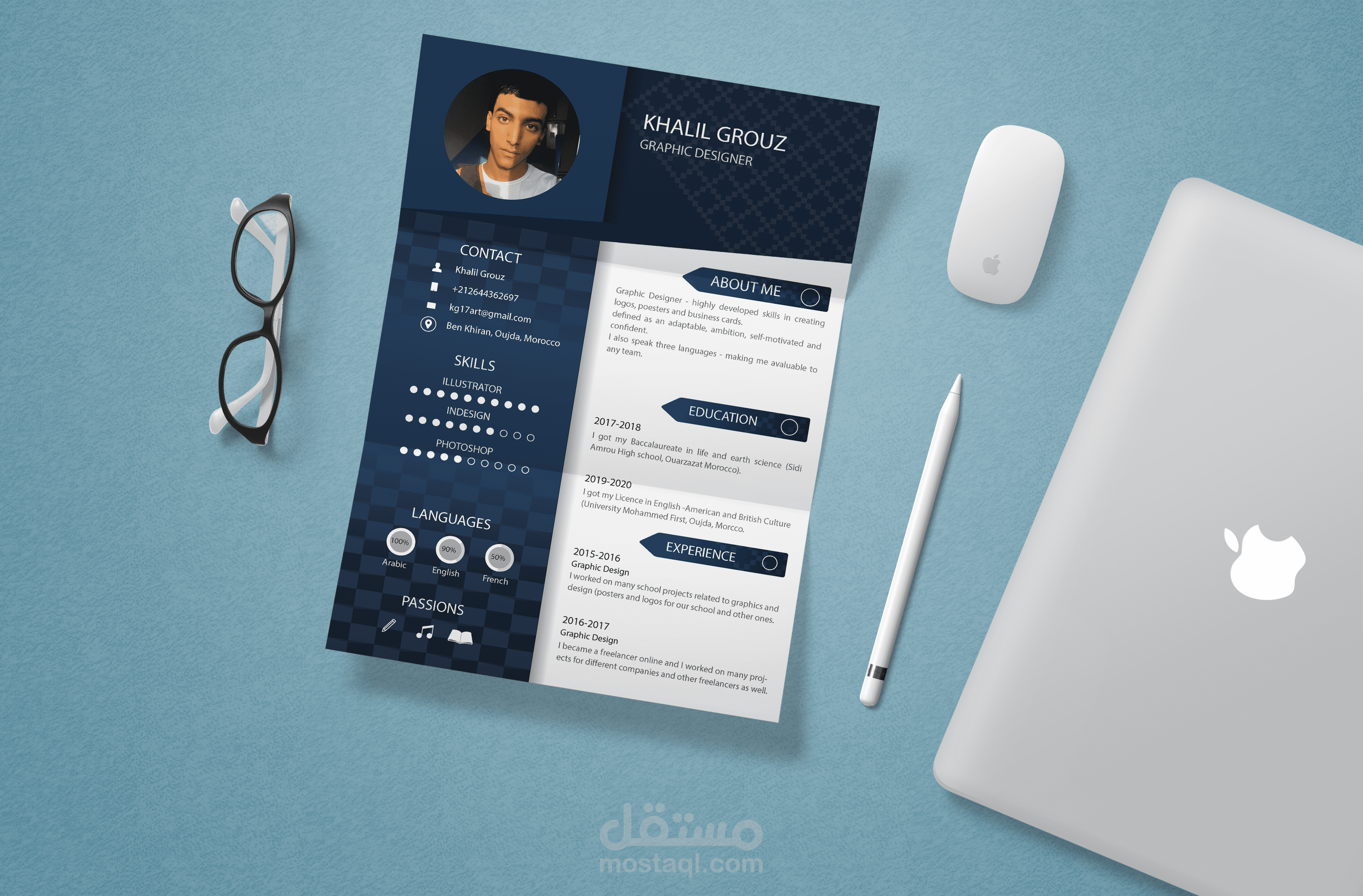 Cv design and mock up
