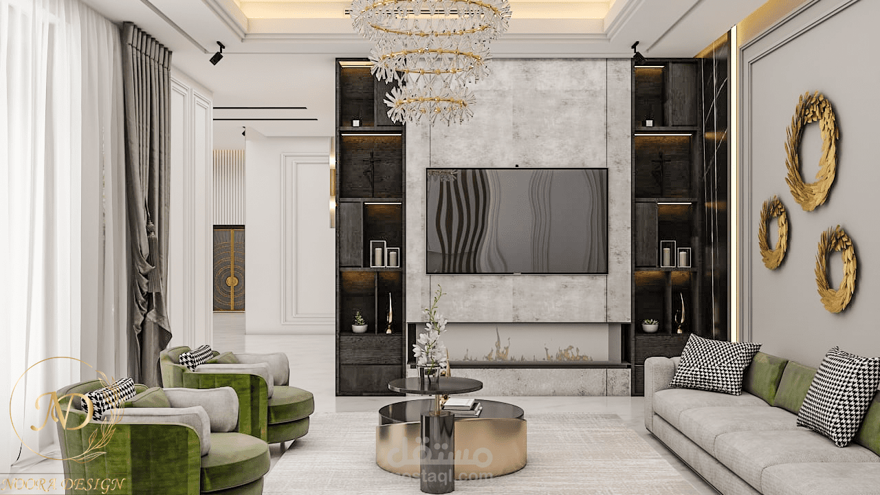 تصميم داخلي لفيلا كاملة لأحد زبائني في الامارات