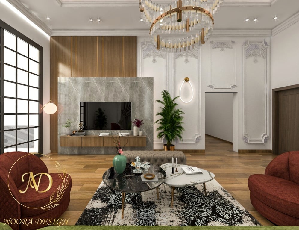 تصميم مجلس خاص في جناح غرفة النوم الرئيسية.