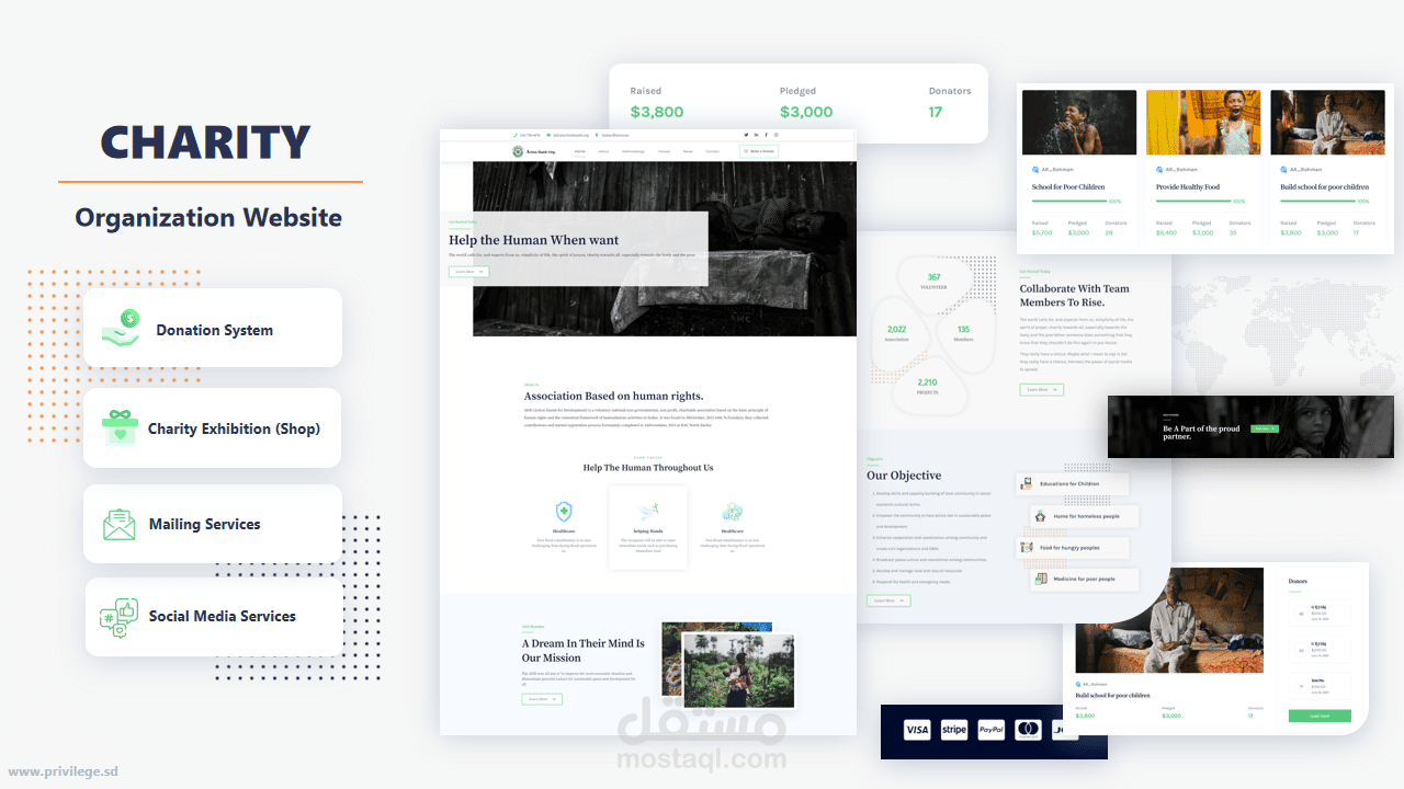 تصميم موقع لمنظمة خيرية - Charity Organization Website