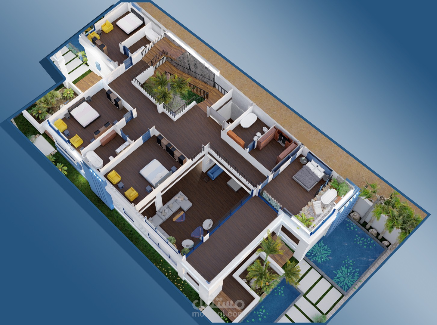 تصميم ثلاثي الابعاد لمخطط